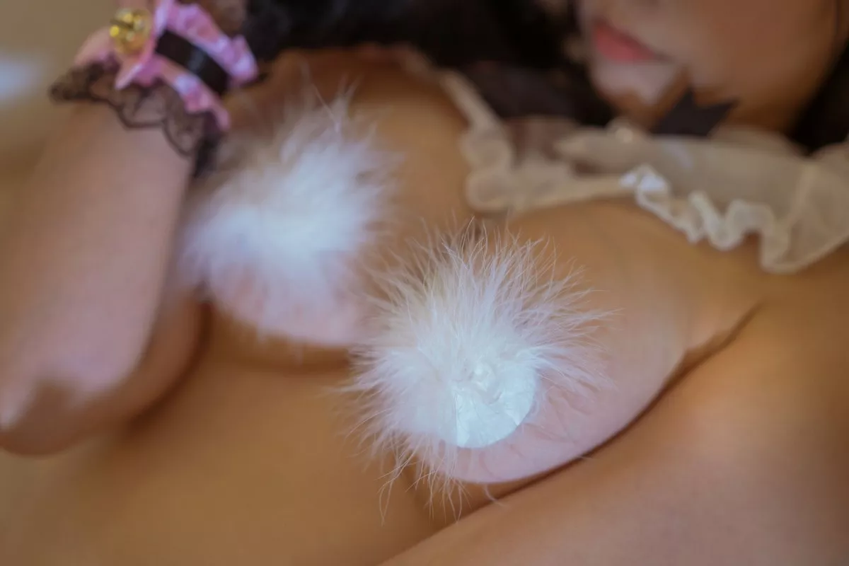 萌妹奈汐酱nice猫猫主题私房大尺度露傲人豪乳绒毛遮点极致诱惑写真55P