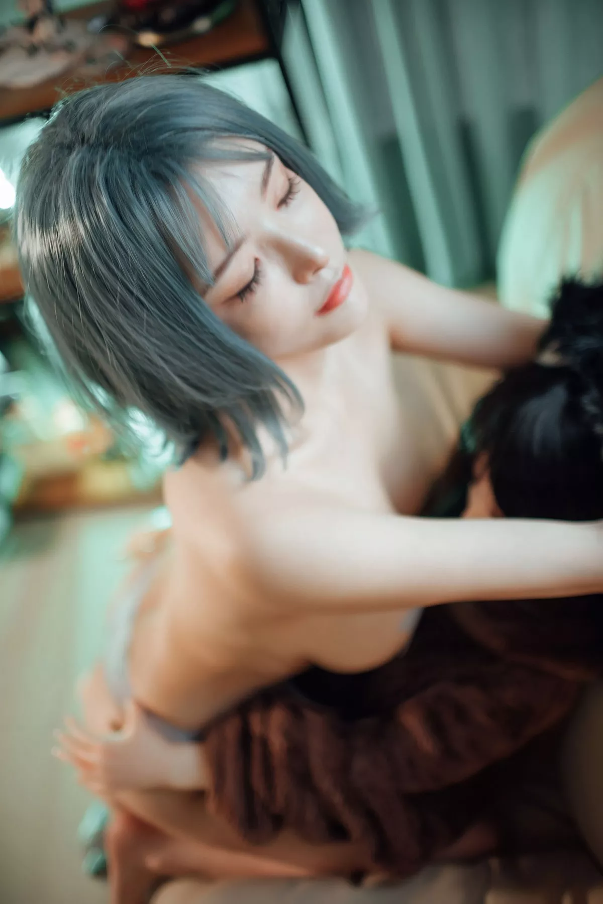 COS福利秋和柯基娃娃主题私房针织服饰半脱露傲人豪乳遮点极致诱惑写真38P