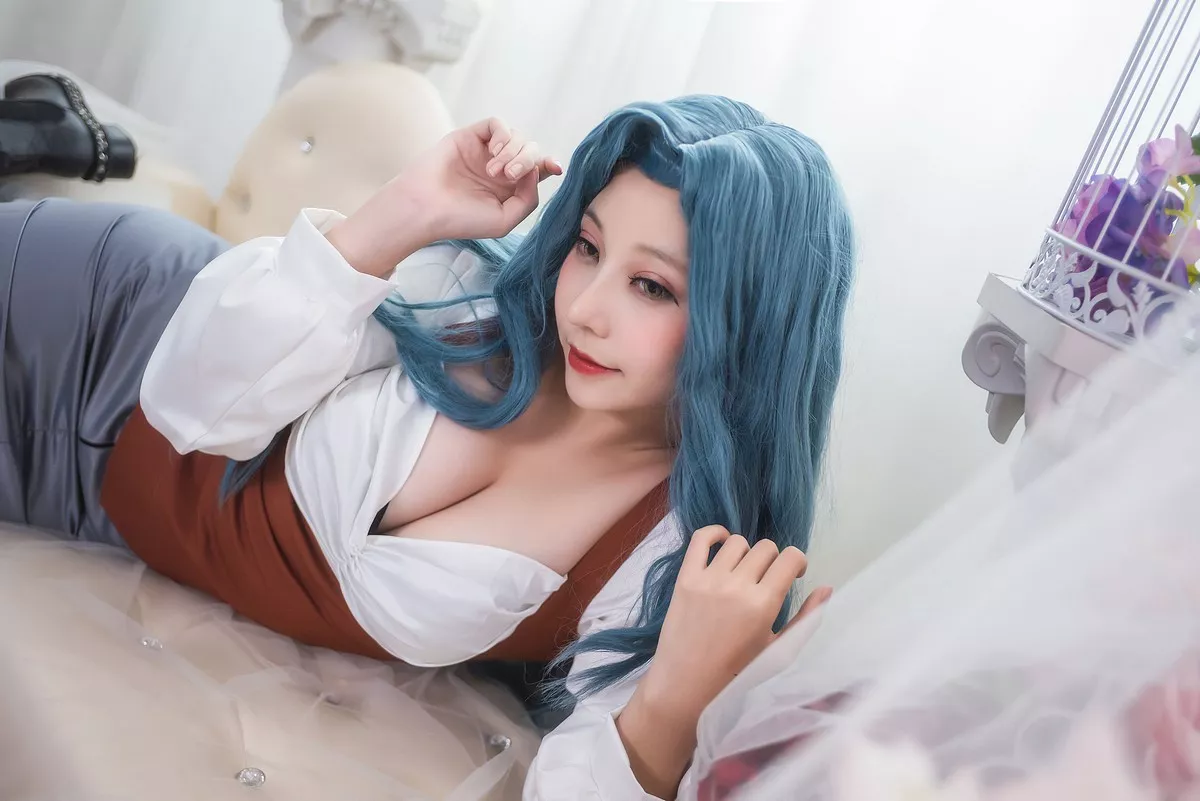 COS福利萌妹菌烨tako安玛丽主题私房性感黑色内衣秀完美身材迷人写真20P
