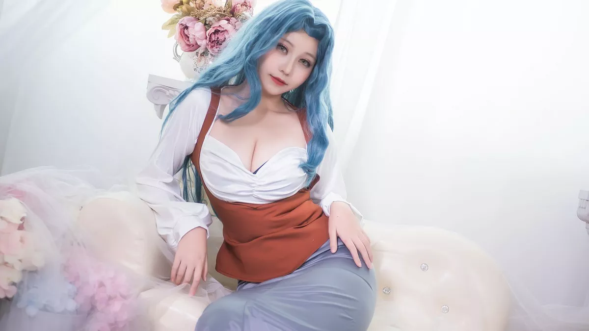 COS福利萌妹菌烨tako安玛丽主题私房性感黑色内衣秀完美身材迷人写真20P