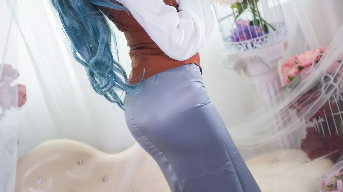 COS福利萌妹菌烨tako安玛丽主题私房性感黑色内衣秀完美身材迷人写真20P