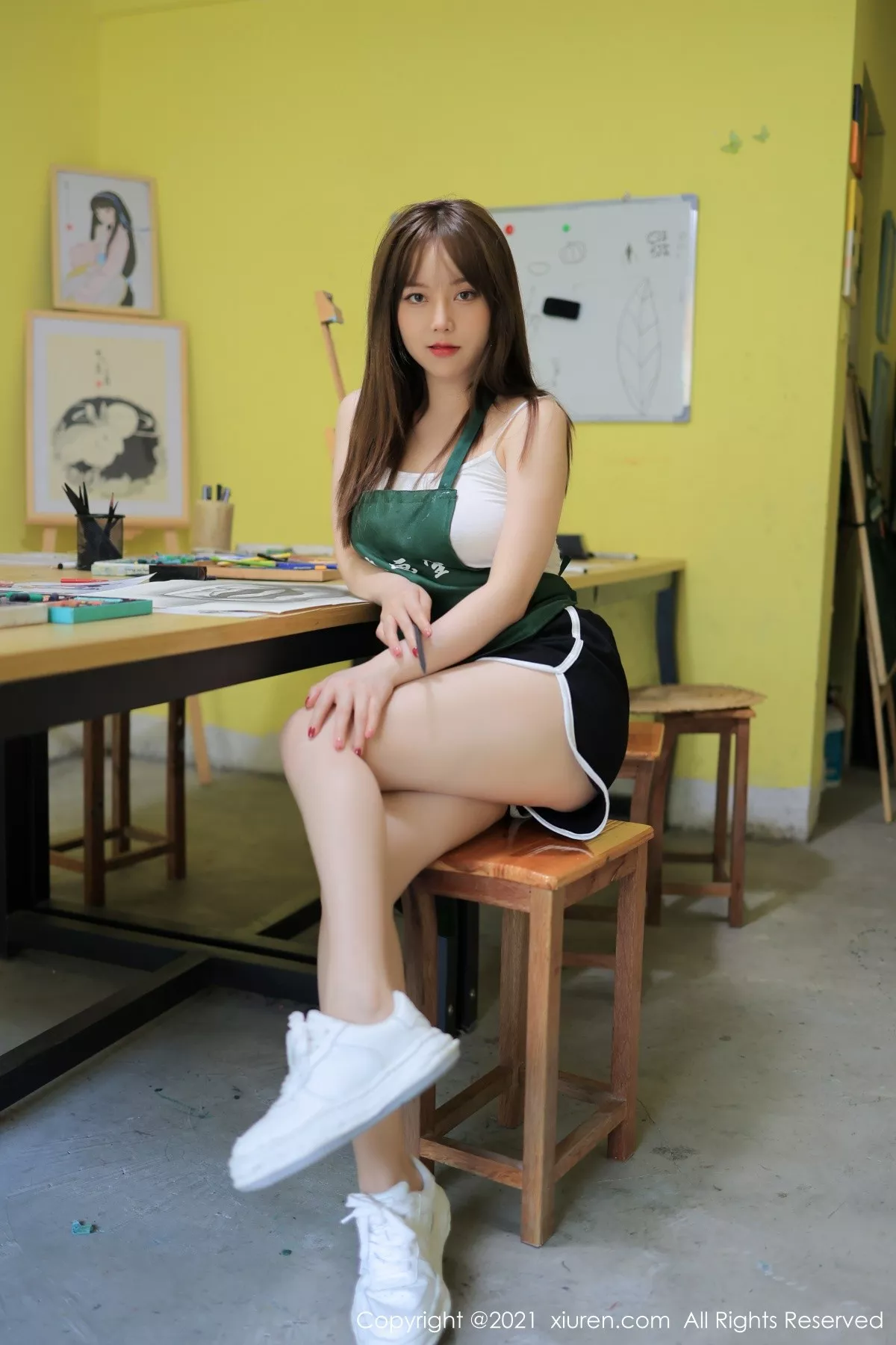 XiuRen第3651期_模特豆瓣酱画室情趣捆绑主题私房半脱露丰满身材惹火诱惑写真64P