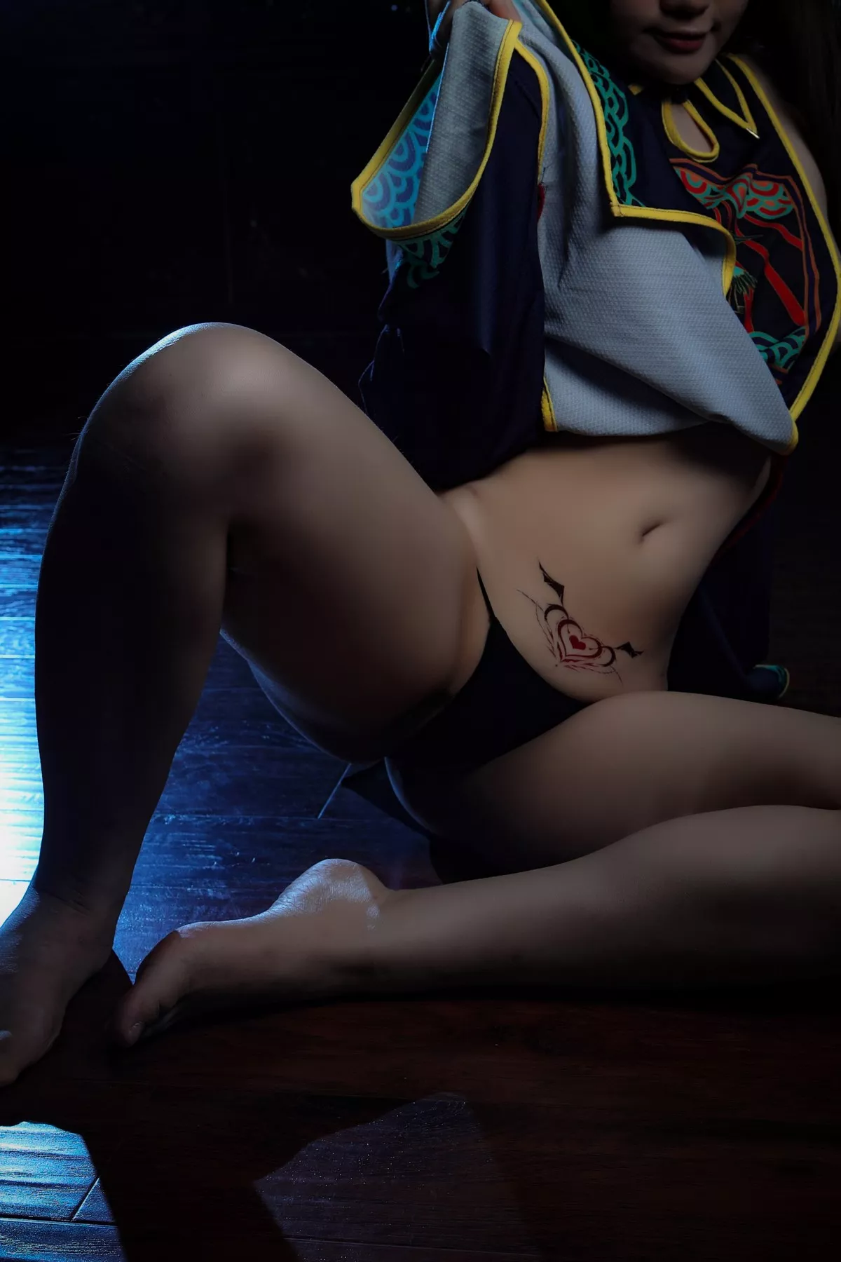 网络美女Nyako喵子日系服饰主题私房粉色情趣旗袍配白丝吊袜极致魅惑写真100P