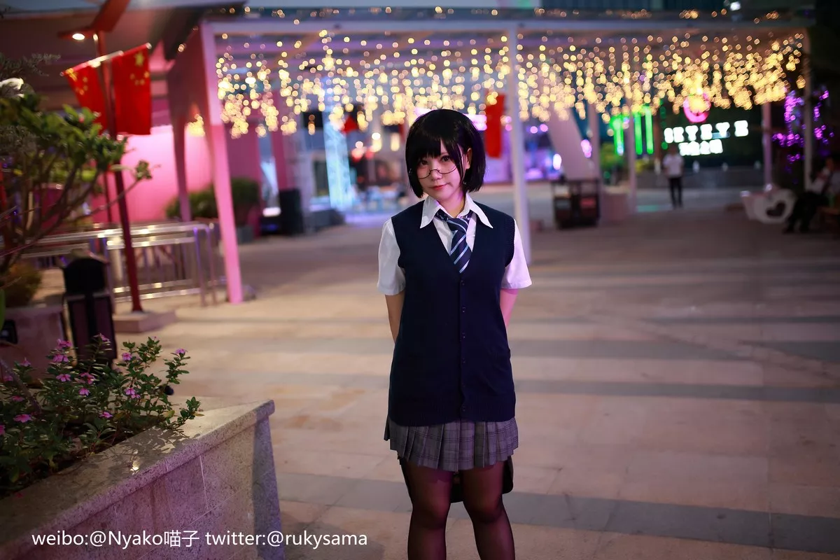 网络美女Nyako喵子女子高生日常主题私房性感内衣系列半脱露惹火身材诱惑写真80P
