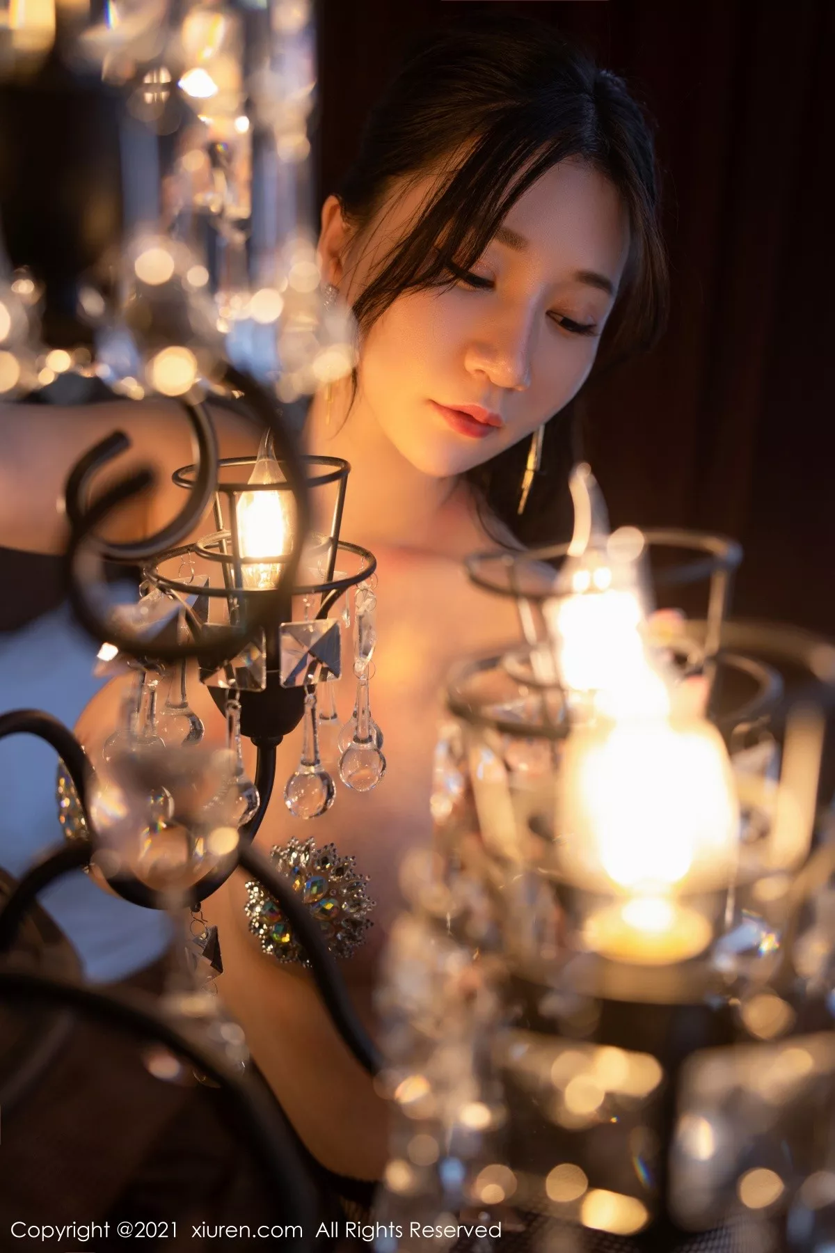 XiuRen第3880期_模特顾乔楠Cora御姐风美足主题连档裤网袜秀丰乳肥臀诱惑写真48P
