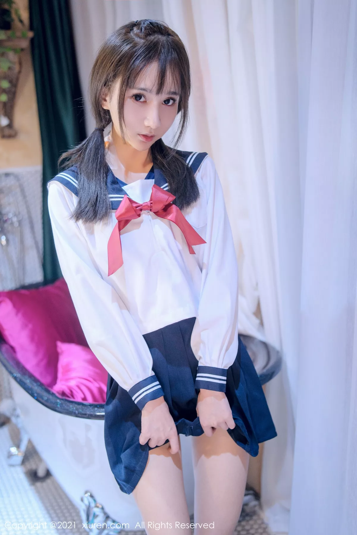 XiuRen第4108期_模特小果冻儿私房脱JK制服露高叉连体衣牛奶湿身撩人诱惑写真40P