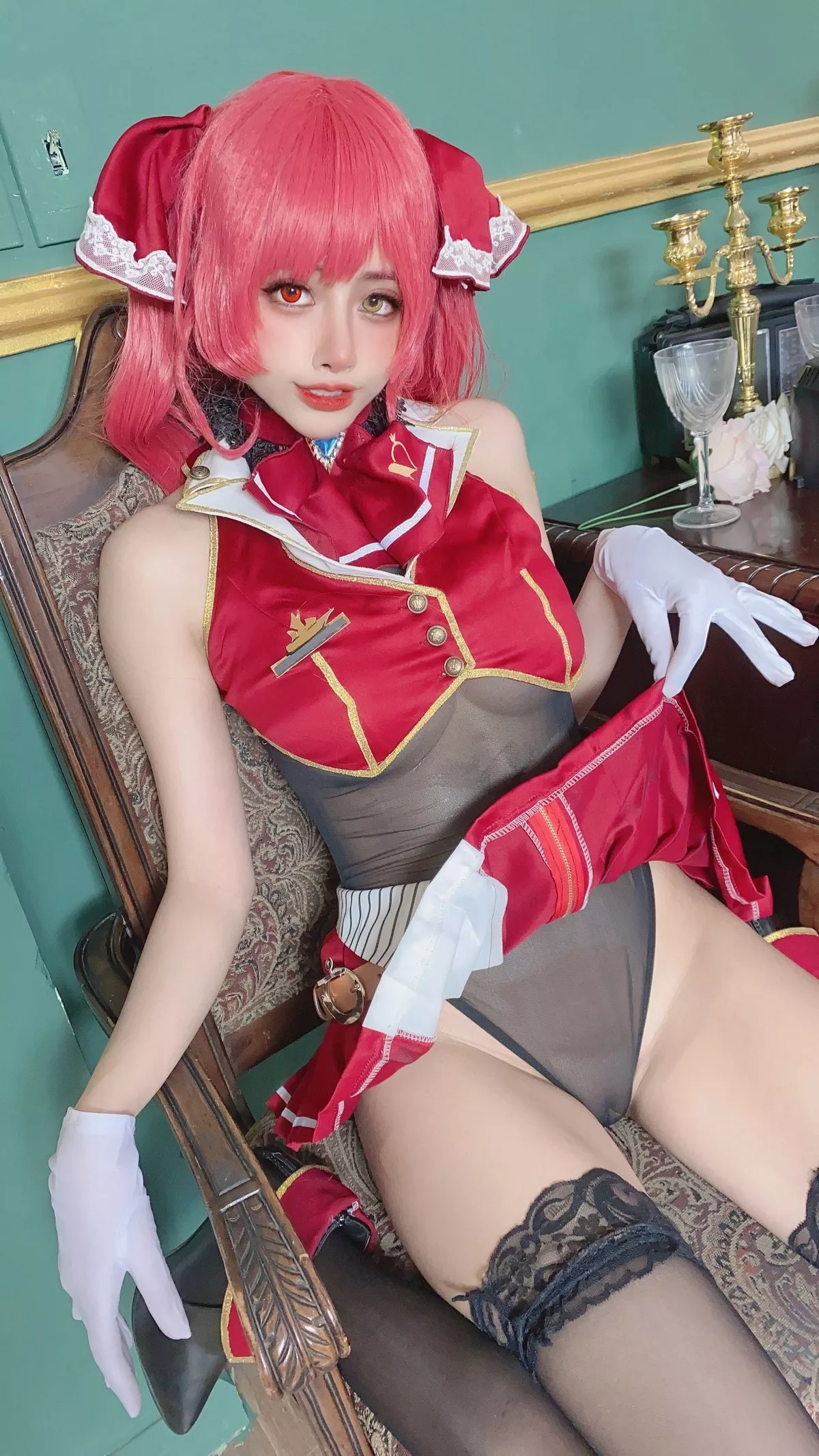 日本性感萝莉Byoru宝钟玛琳主题私房薄透连体衣配蕾丝吊袜秀火辣身材诱惑写真50P