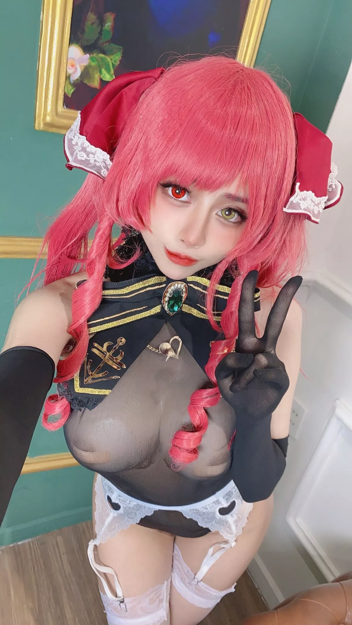 日本性感萝莉Byoru宝钟玛琳主题私房薄透连体衣配蕾丝吊袜秀火辣身材诱惑写真50P