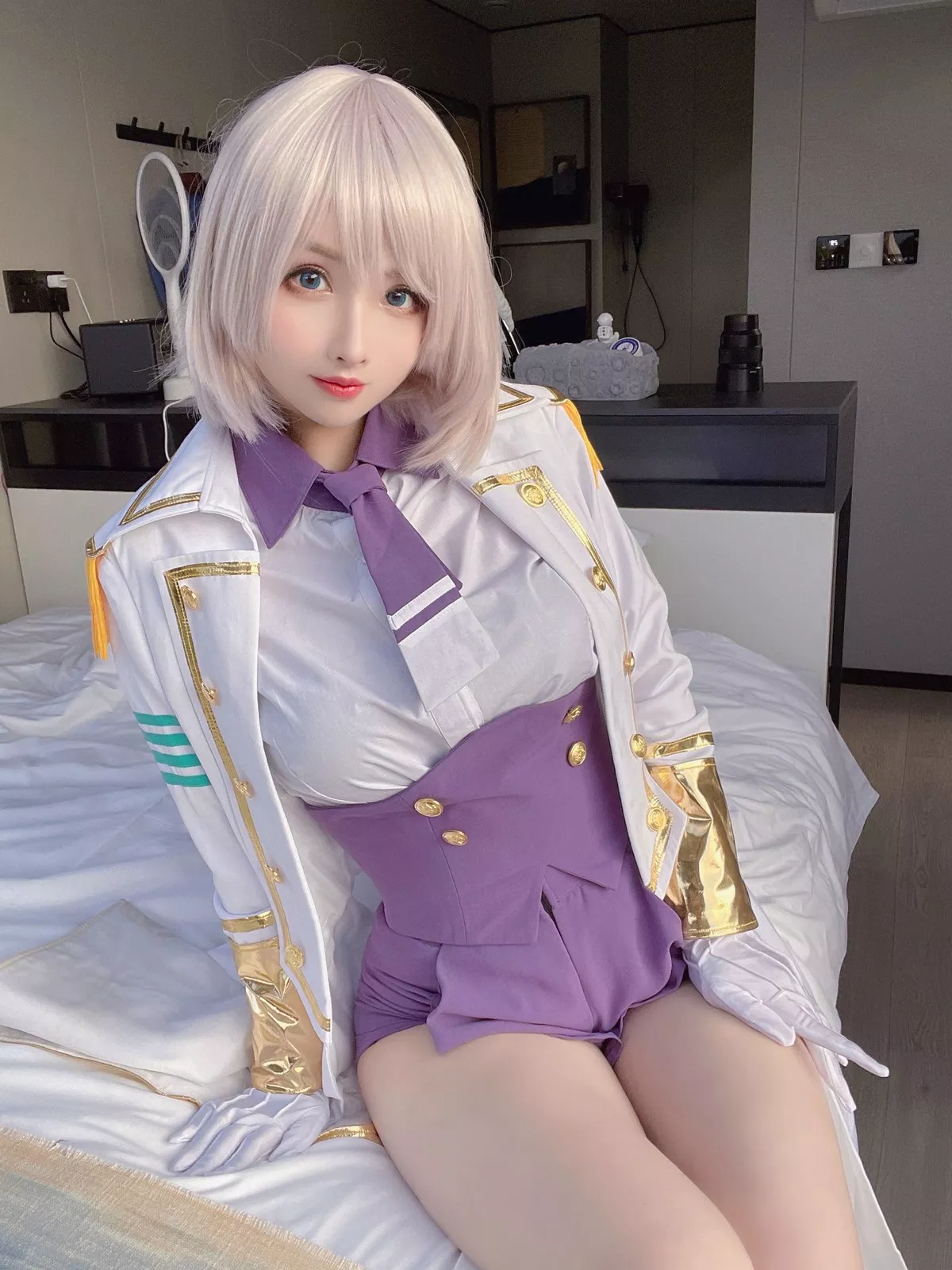 网络美女rioko凉凉子电光机王主题性感制服半脱露情趣内衣秀完美身材诱惑写真51P