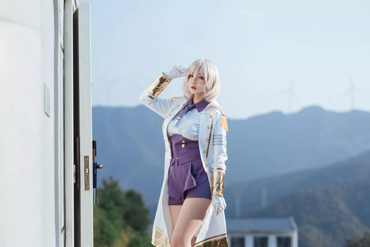 网络美女rioko凉凉子电光机王主题性感制服半脱露情趣内衣秀完美身材诱惑写真51P