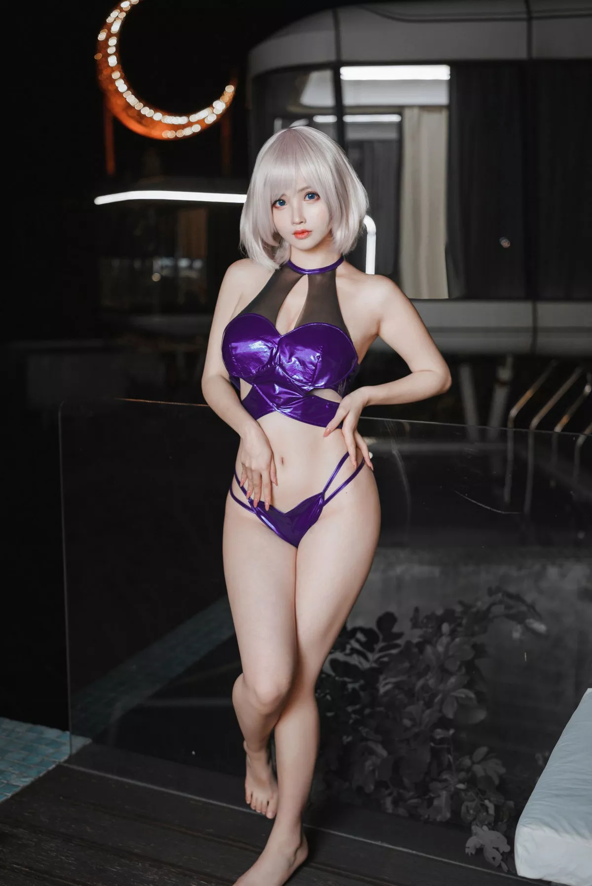 网络美女rioko凉凉子电光机王主题性感制服半脱露情趣内衣秀完美身材诱惑写真51P