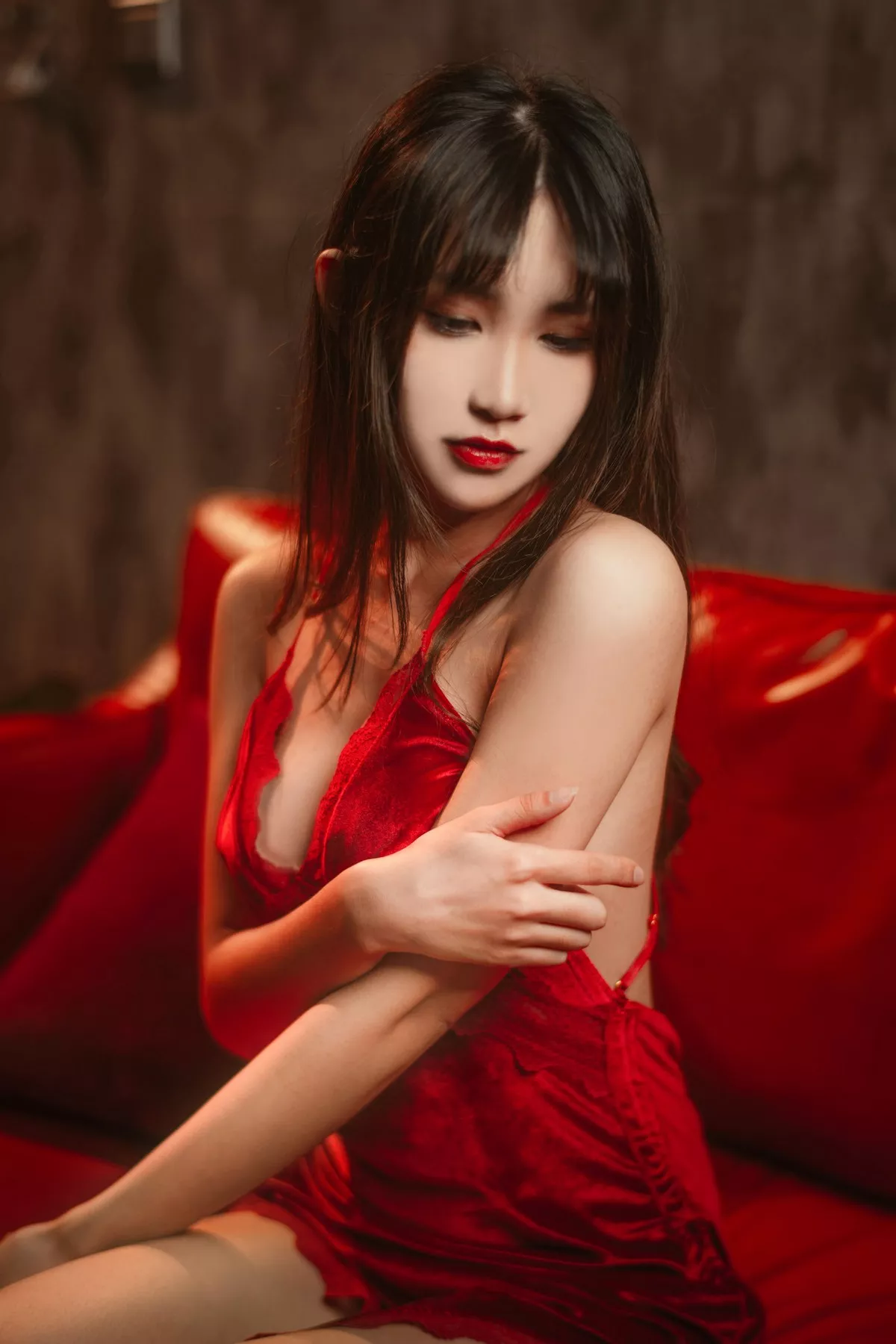 动漫博主阮邑_Fairy异类主题私房黑色皮质情趣内衣秀惹火身材极致诱惑写真100P