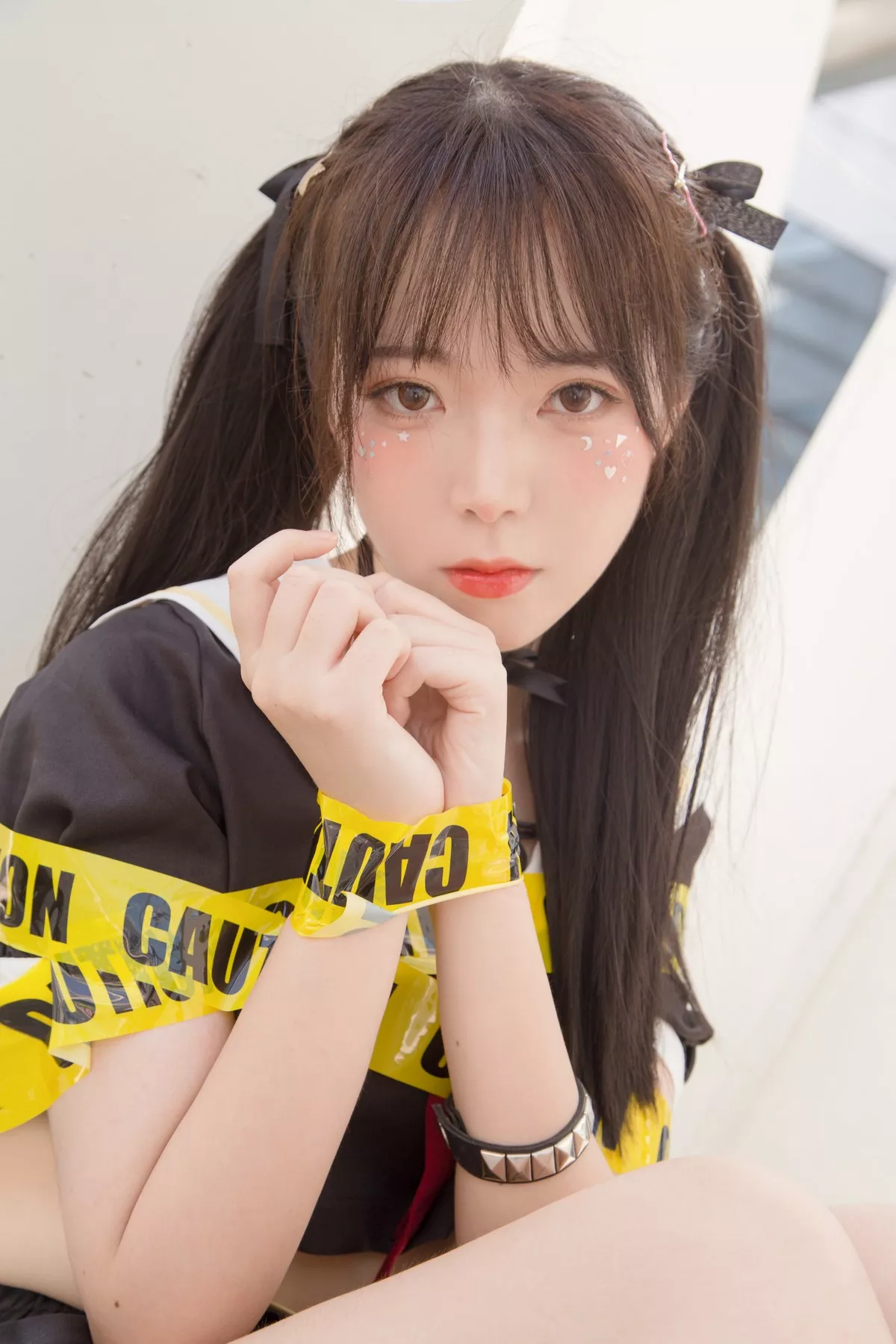 微博妹子Fushii_海堂魔法少女主题户外性感美少女战士黑短裙秀完美身材诱惑写真40P