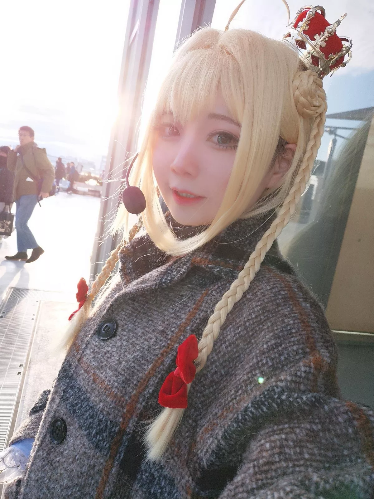 微博红人Coser楚楚子尼禄场照主题户外性感美女战士装扮低胸秀完美身材诱惑写真87P