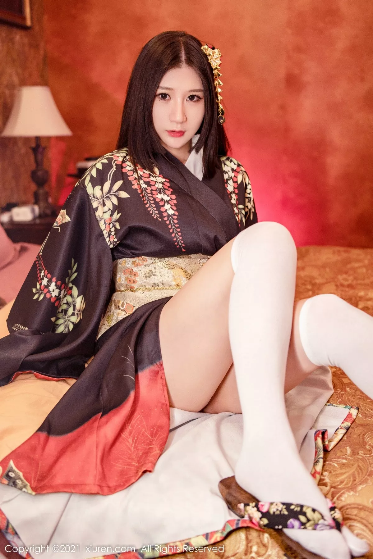 XiuRen第4386期_女神顾乔楠Cora私房性感日系和服半脱露丰乳肥臀撩人诱惑写真62P