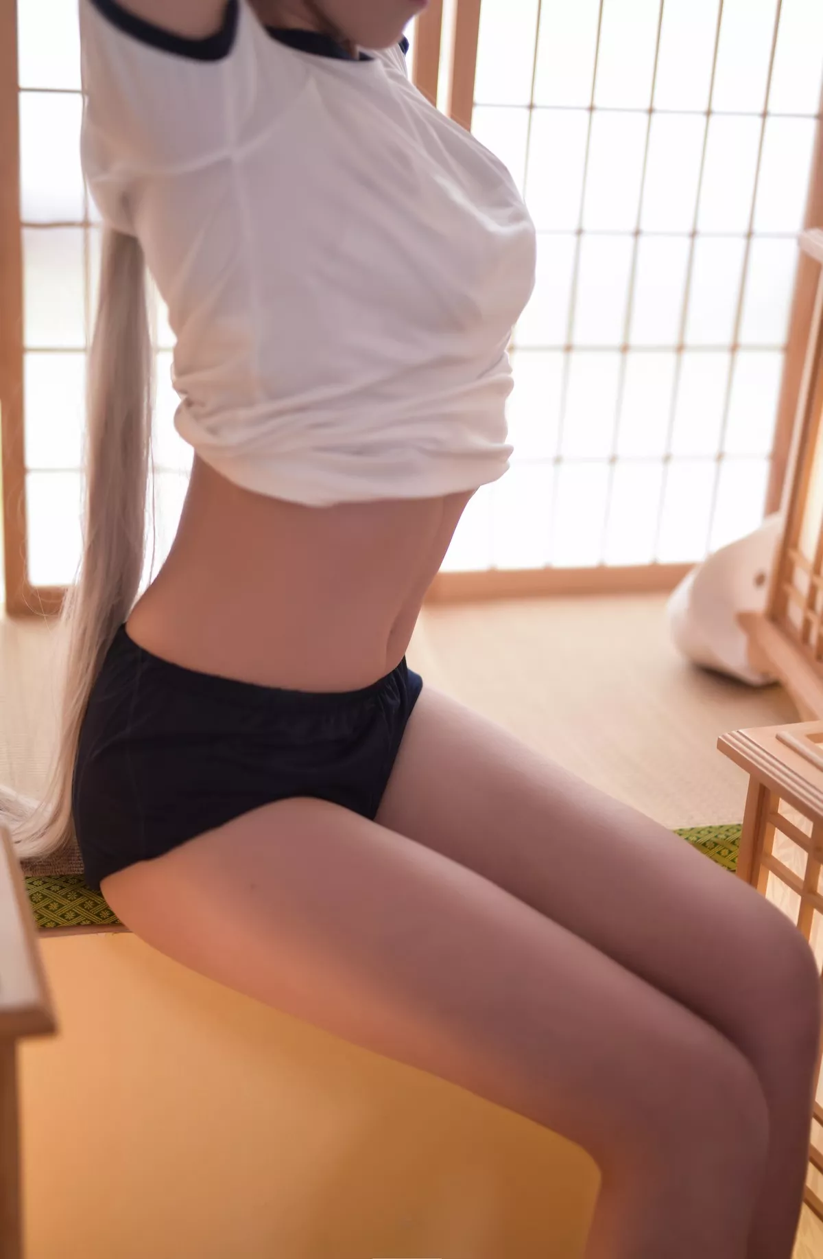 动漫博主九曲Jean缘之空穹妹主题私房性感运动内衣半脱秀完美身材诱惑写真40P