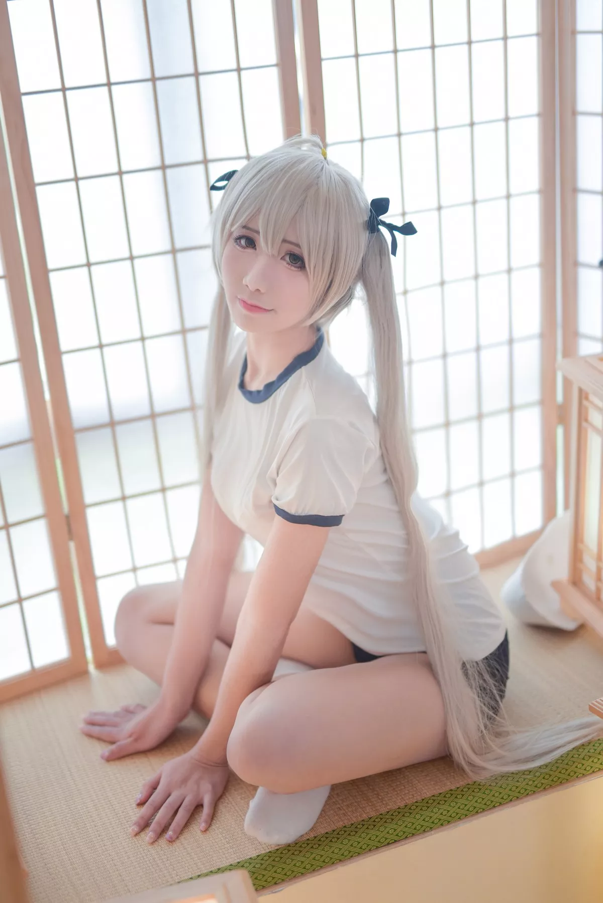 动漫博主九曲Jean缘之空穹妹主题私房性感运动内衣半脱秀完美身材诱惑写真40P