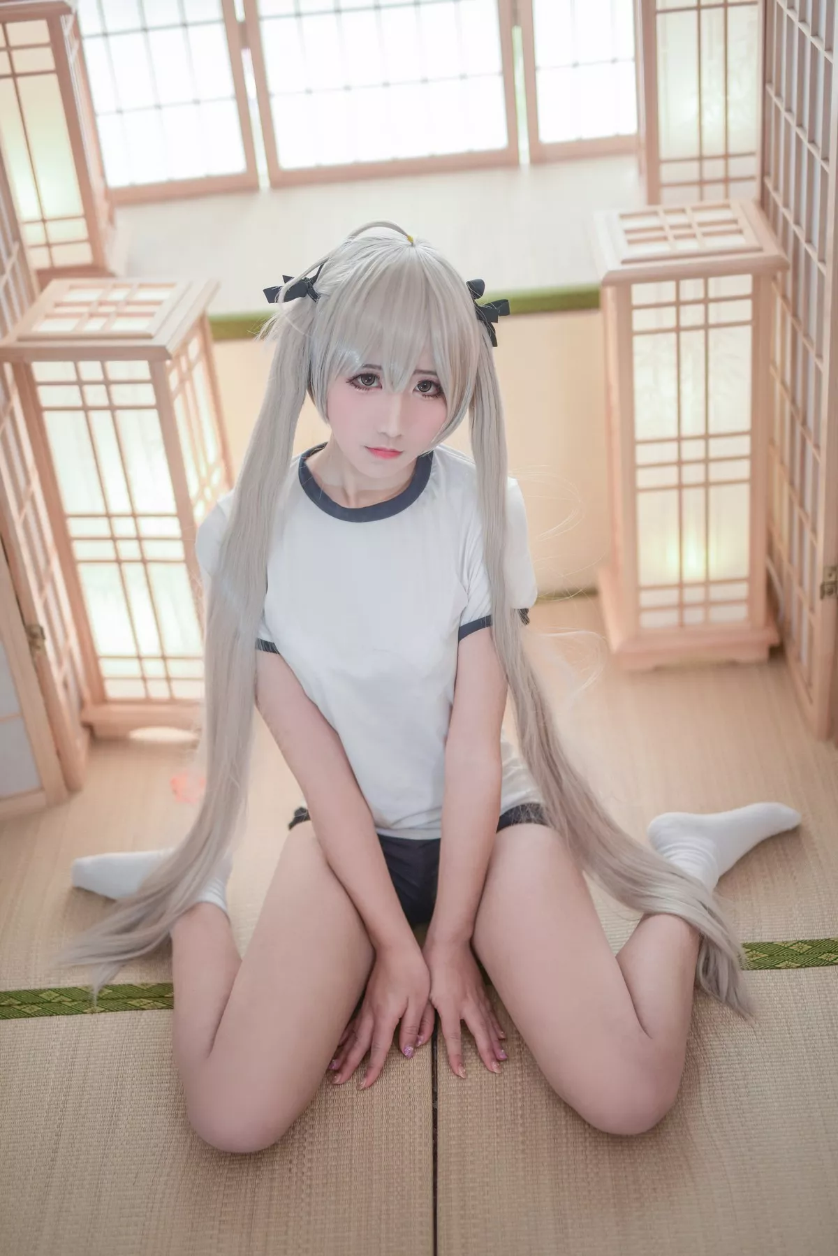 动漫博主九曲Jean缘之空穹妹主题私房性感运动内衣半脱秀完美身材诱惑写真40P