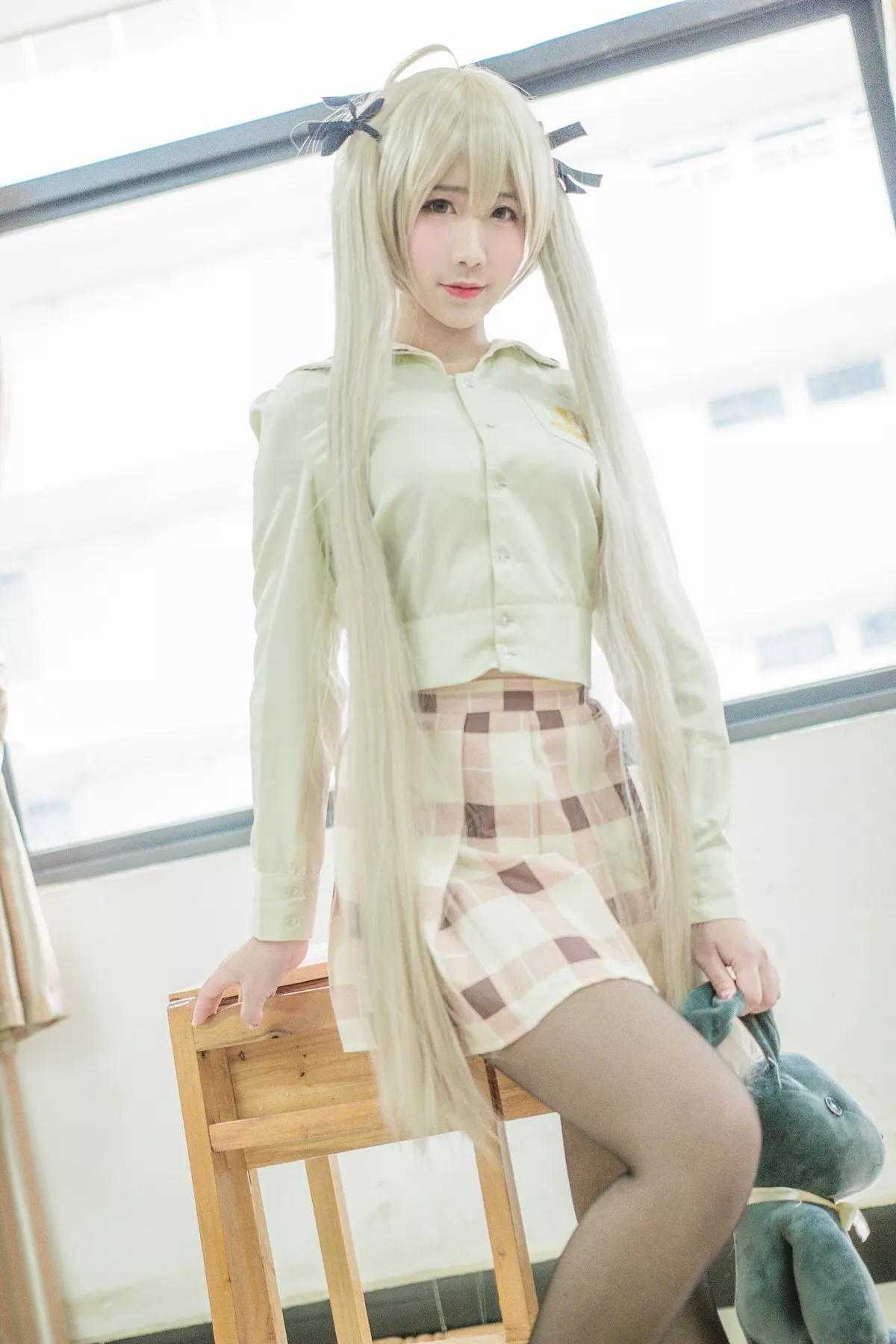 动漫博主九曲Jean缘之空穹妹主题私房性感运动内衣半脱秀完美身材诱惑写真40P