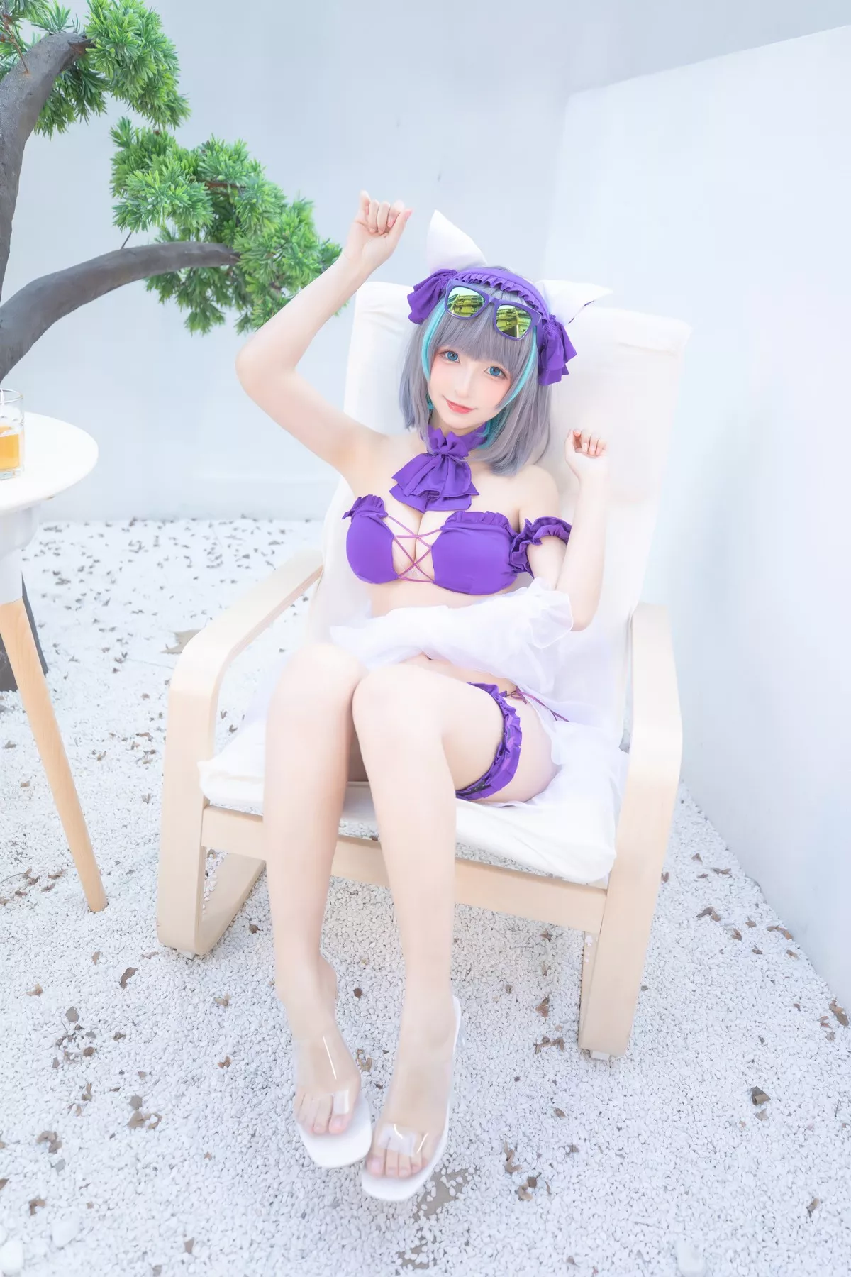 萝莉美女神楽坂真冬柴郡Cos纯色庭院主题私房浴室性感比基尼秀完美身材诱惑写真150P