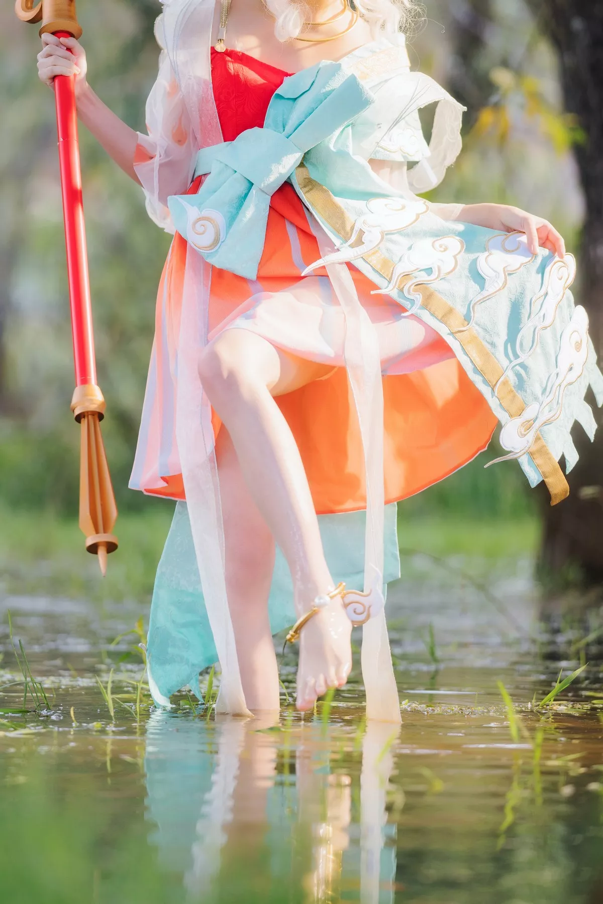 网络美女桜桃喵小鹿主题户外精灵小鹿装扮性感粉红短裙秀美腿迷人写真37P