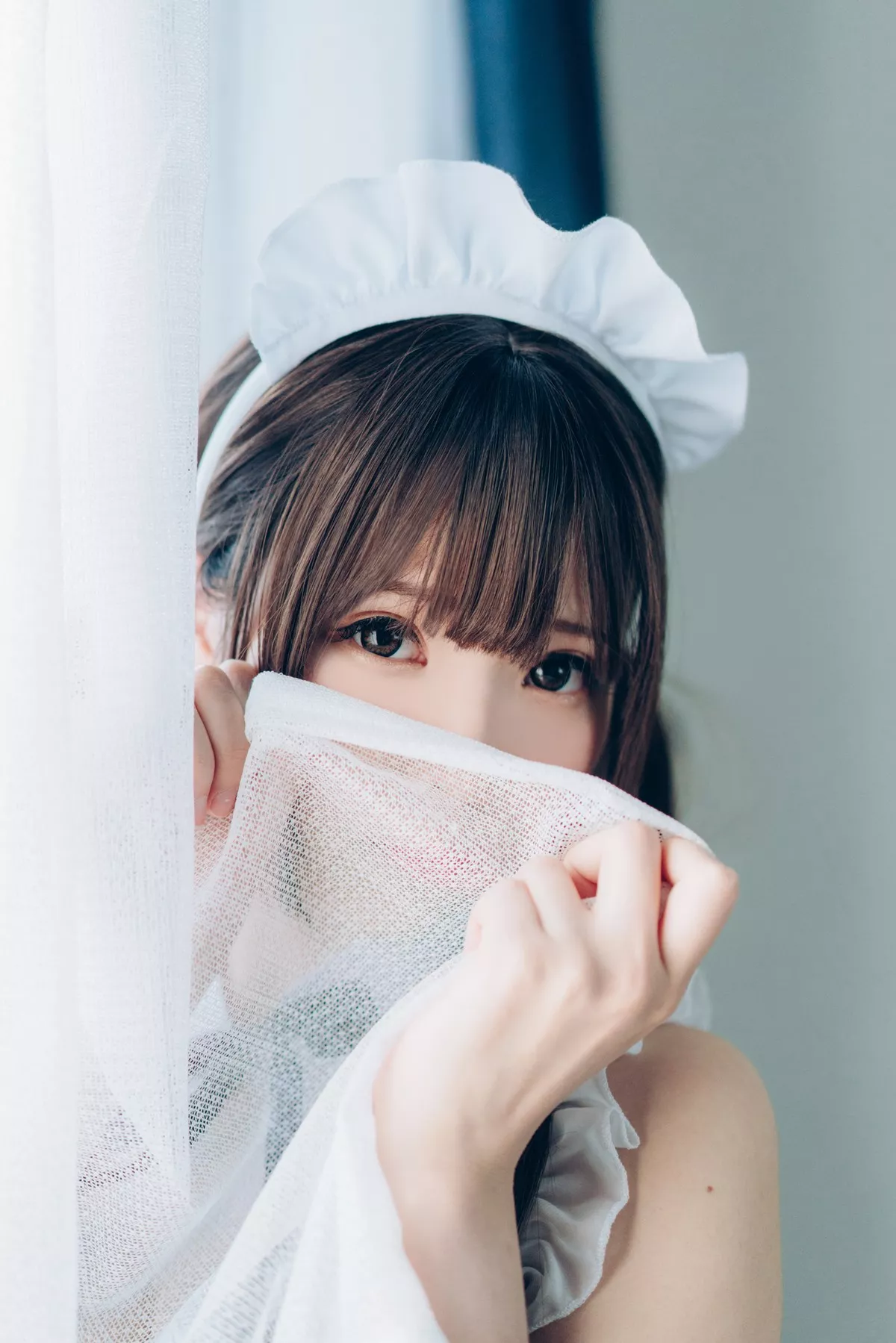 微博妹纸霜月shimo-SPRING主题春天户外桃林加私房性感黑色内衣靓丽迷人写真54P