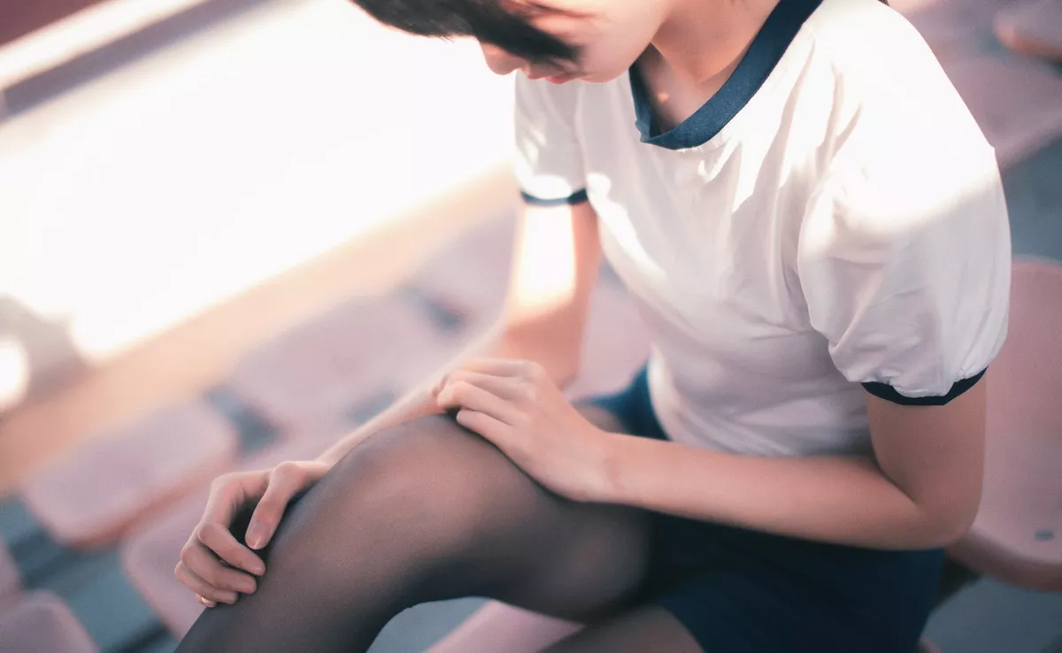 网红Cosplay沧霁桔梗黑丝体操服主题学校体育场紧身体操服秀完美身材性感写真53P