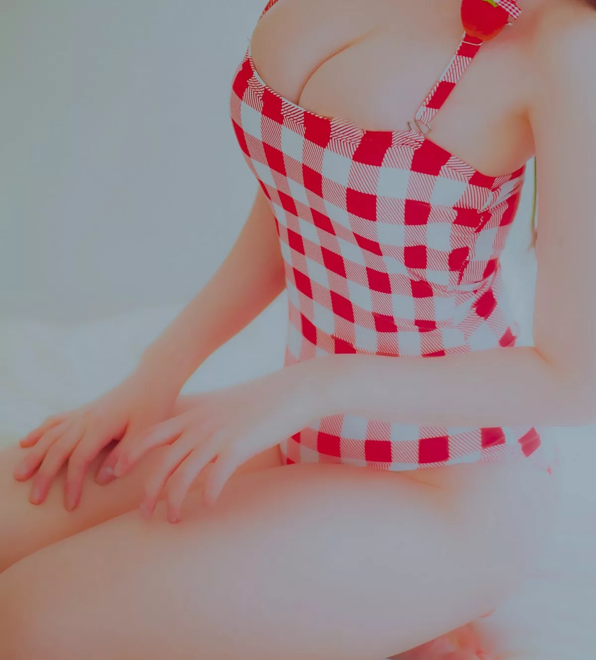 韩国美女Bambi格子半身裙主题私房性感红色格子服饰秀丰满身材迷人诱惑写真61P