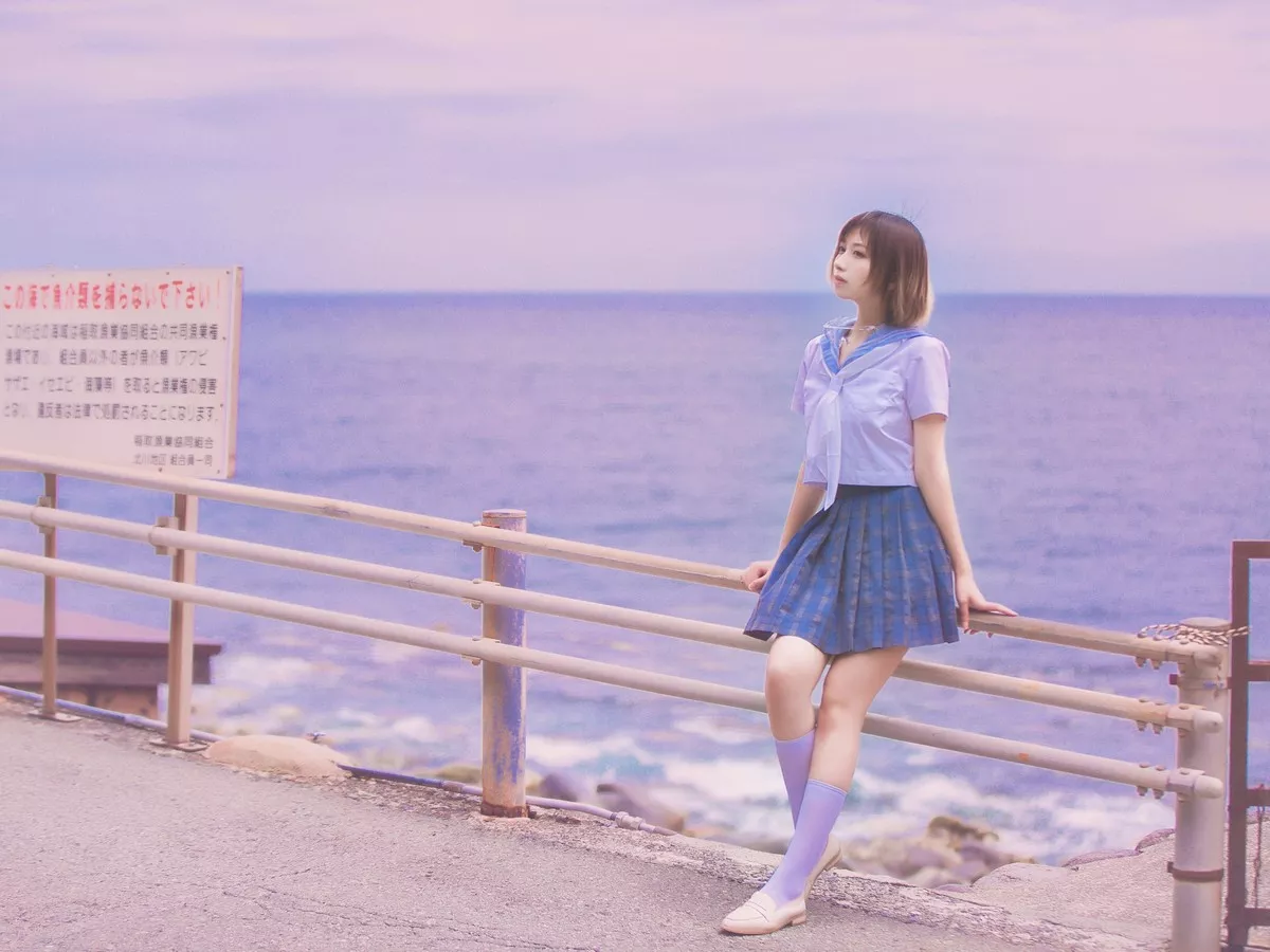 次元少女念雪ww六月间事主题日本旅拍系列户外性感JK制服+和服迷人诱惑写真100P