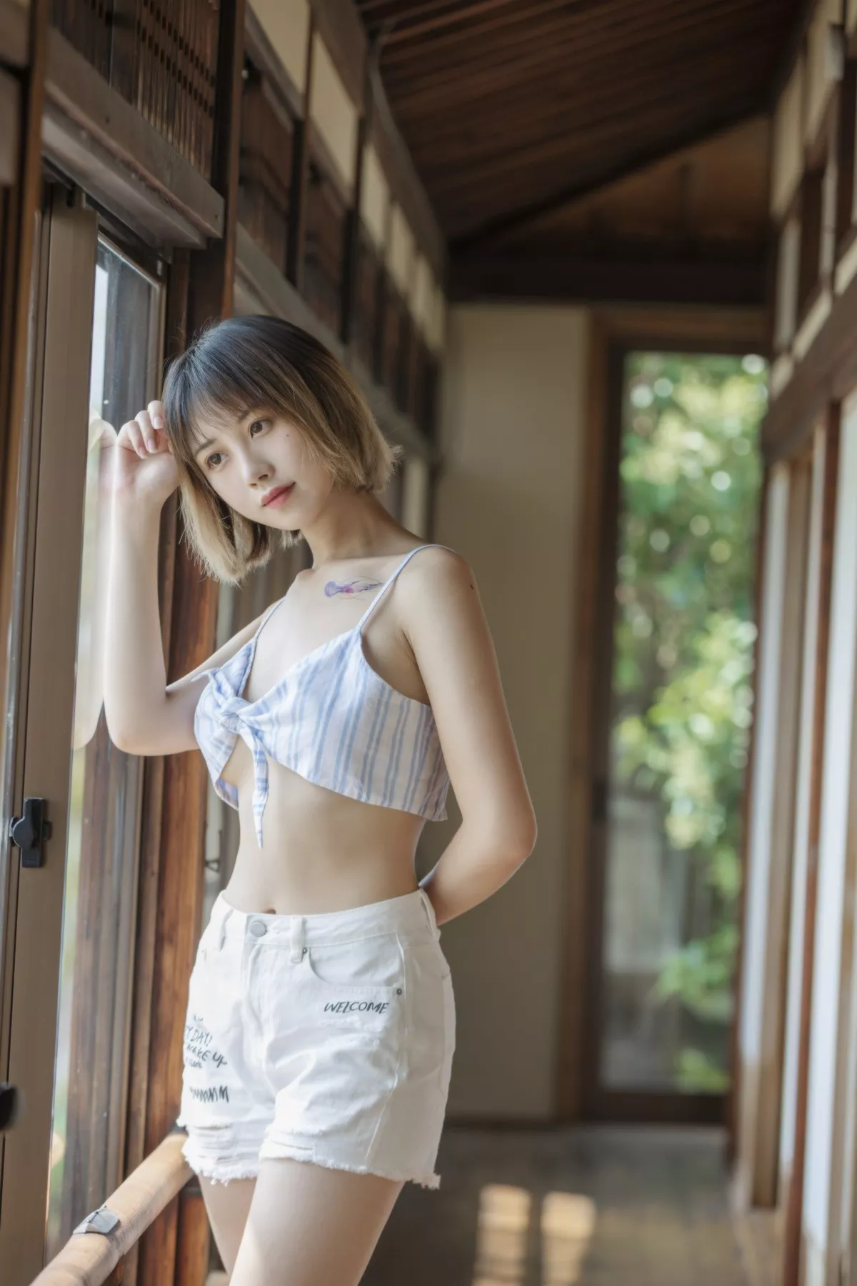 次元少女念雪ww六月间事主题日本旅拍系列户外性感JK制服+和服迷人诱惑写真100P