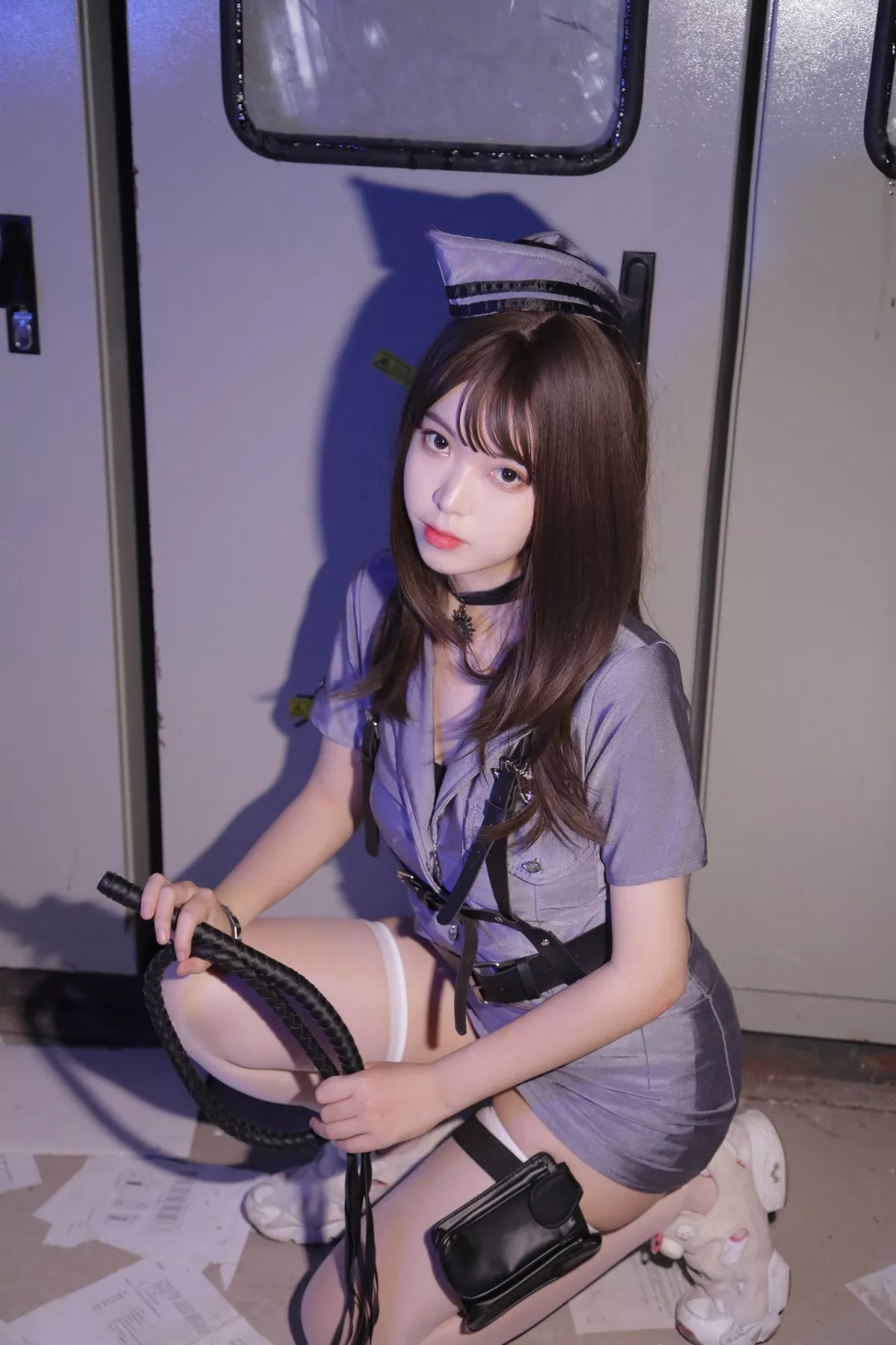 微博妹子Fushii_海堂极探侦道主题户外性感女警制服短裙配白丝袜完美诱惑写真31P