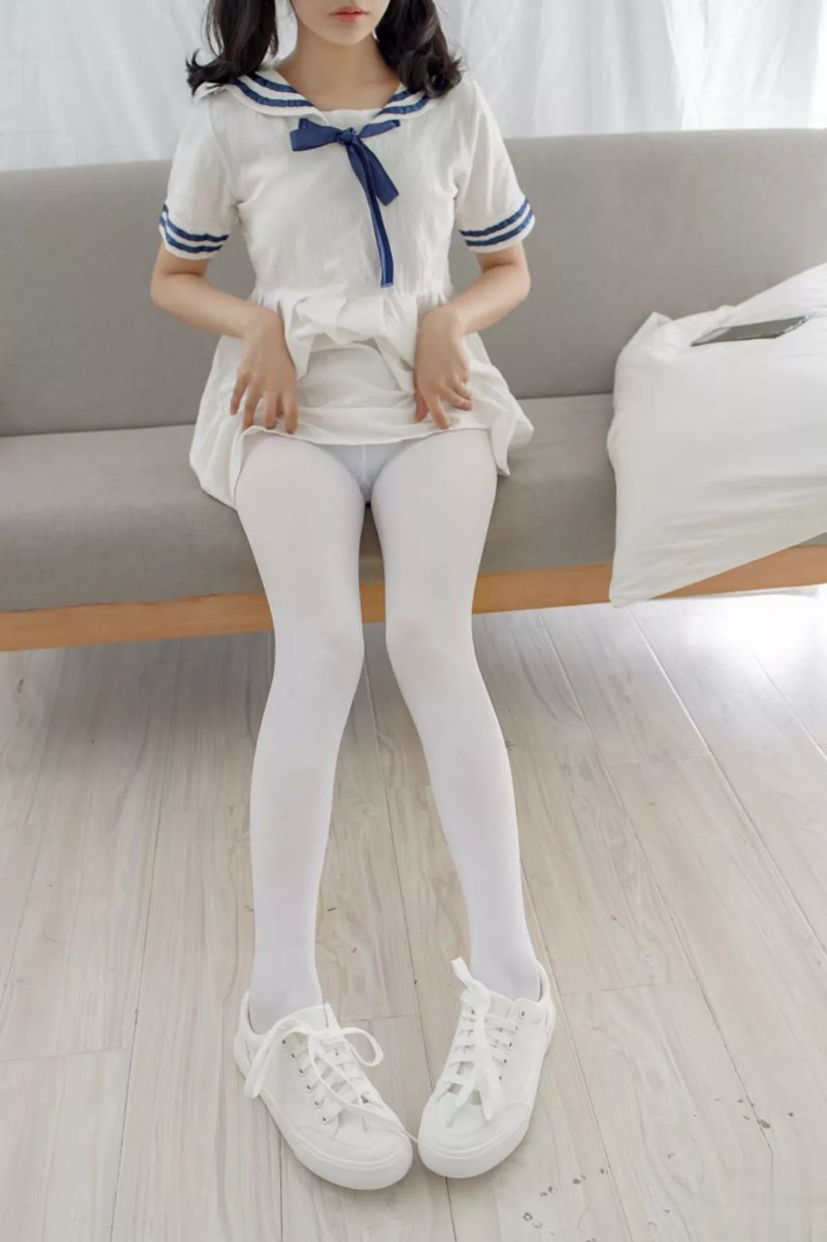 萝莉写真机构森萝财团小香主题私房校服短裙下超薄白丝裤袜秀美腿性感写真122P