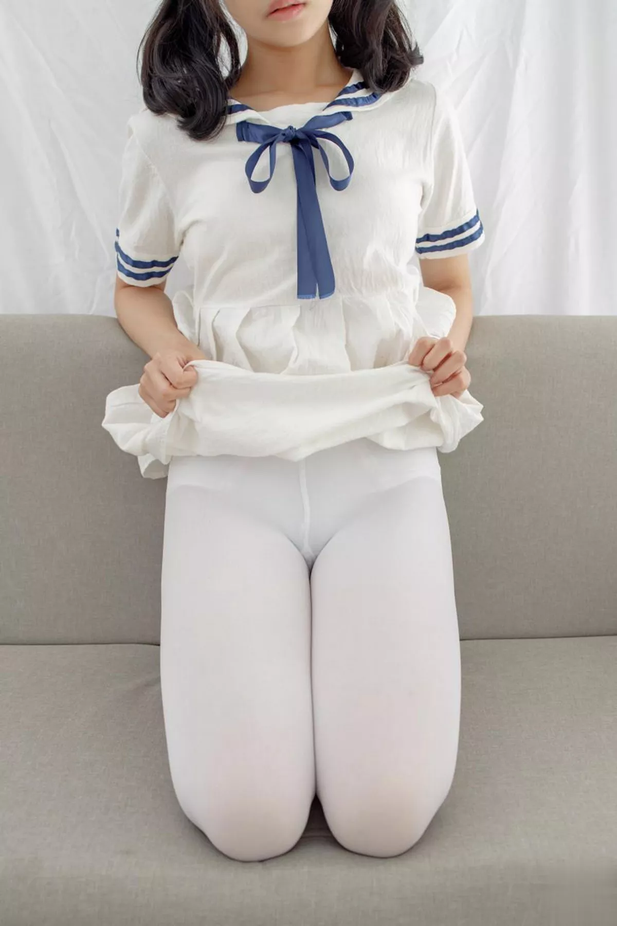 萝莉写真机构森萝财团小香主题私房校服短裙下超薄白丝裤袜秀美腿性感写真122P
