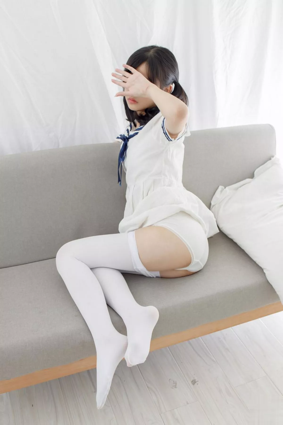 萝莉写真机构森萝财团小香主题私房校服短裙下超薄白丝裤袜秀美腿性感写真122P
