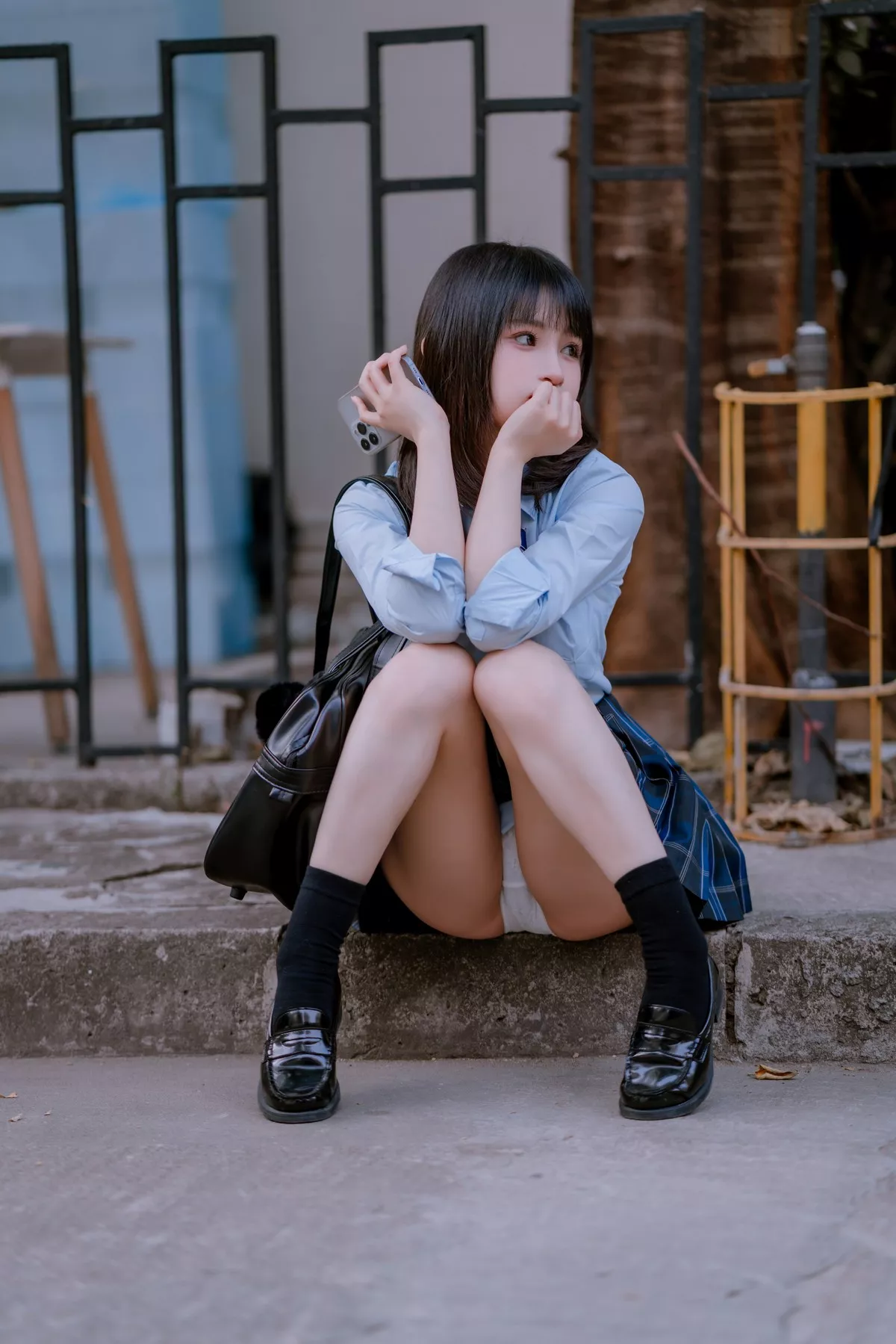网络美女桜井宁宁JK之居家主题脱JK制服露性感白色内衣秀丰满身材诱惑写真66P