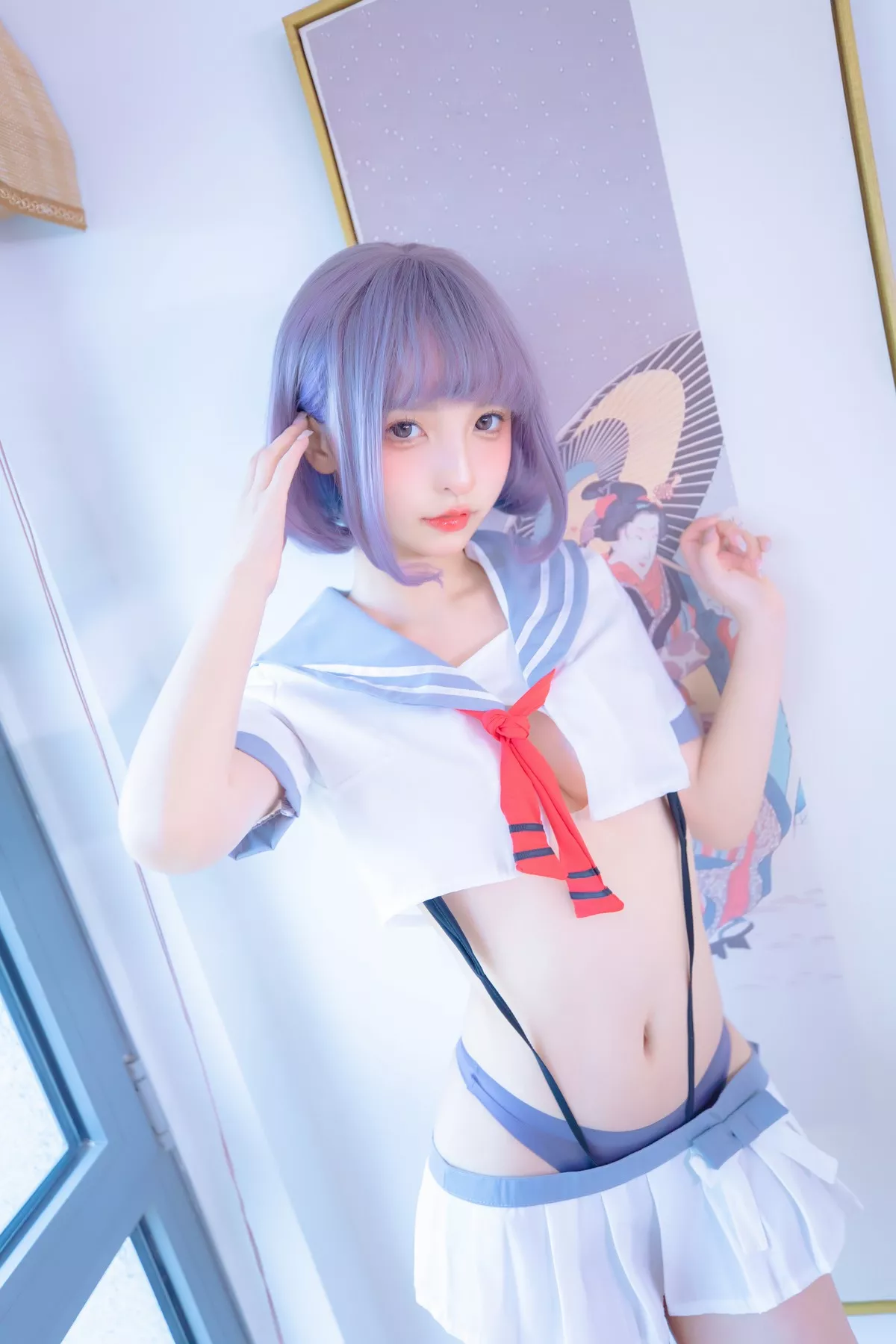 萝莉美女神楽坂真冬灰丝JK主题私房性感超短JK服饰配灰丝袜秀美腿诱惑写真75P