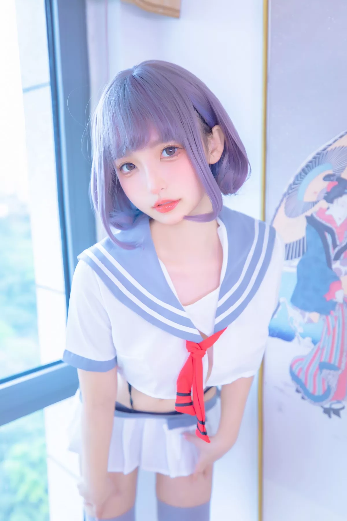 萝莉美女神楽坂真冬灰丝JK主题私房性感超短JK服饰配灰丝袜秀美腿诱惑写真75P