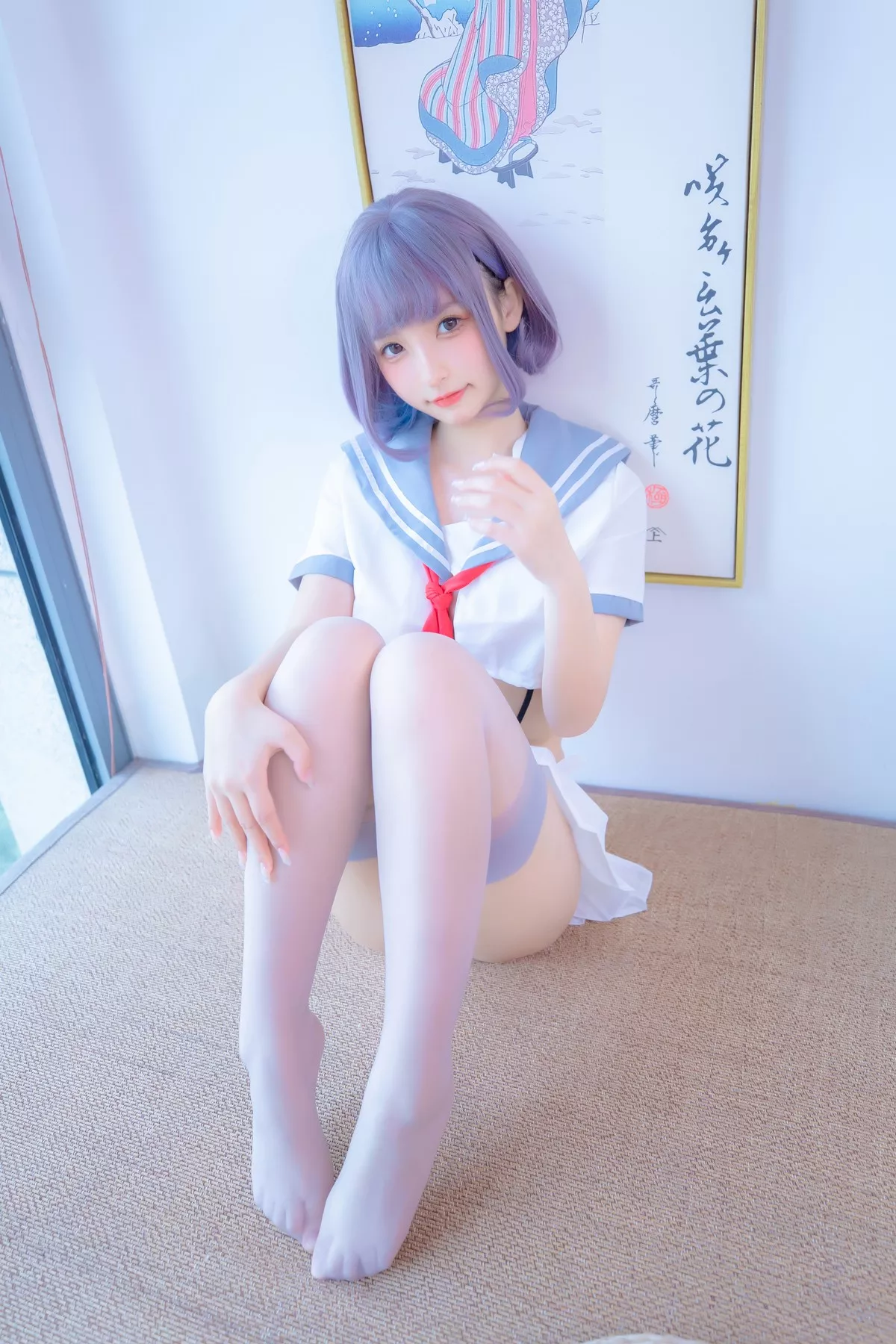 萝莉美女神楽坂真冬灰丝JK主题私房性感超短JK服饰配灰丝袜秀美腿诱惑写真75P