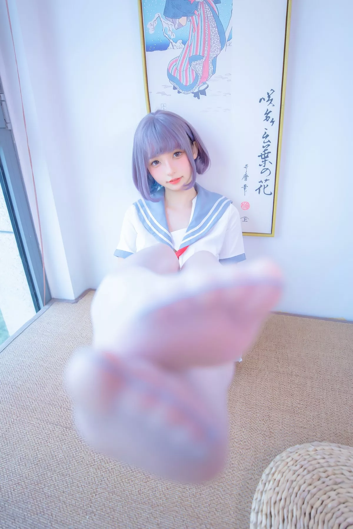 萝莉美女神楽坂真冬灰丝JK主题私房性感超短JK服饰配灰丝袜秀美腿诱惑写真75P