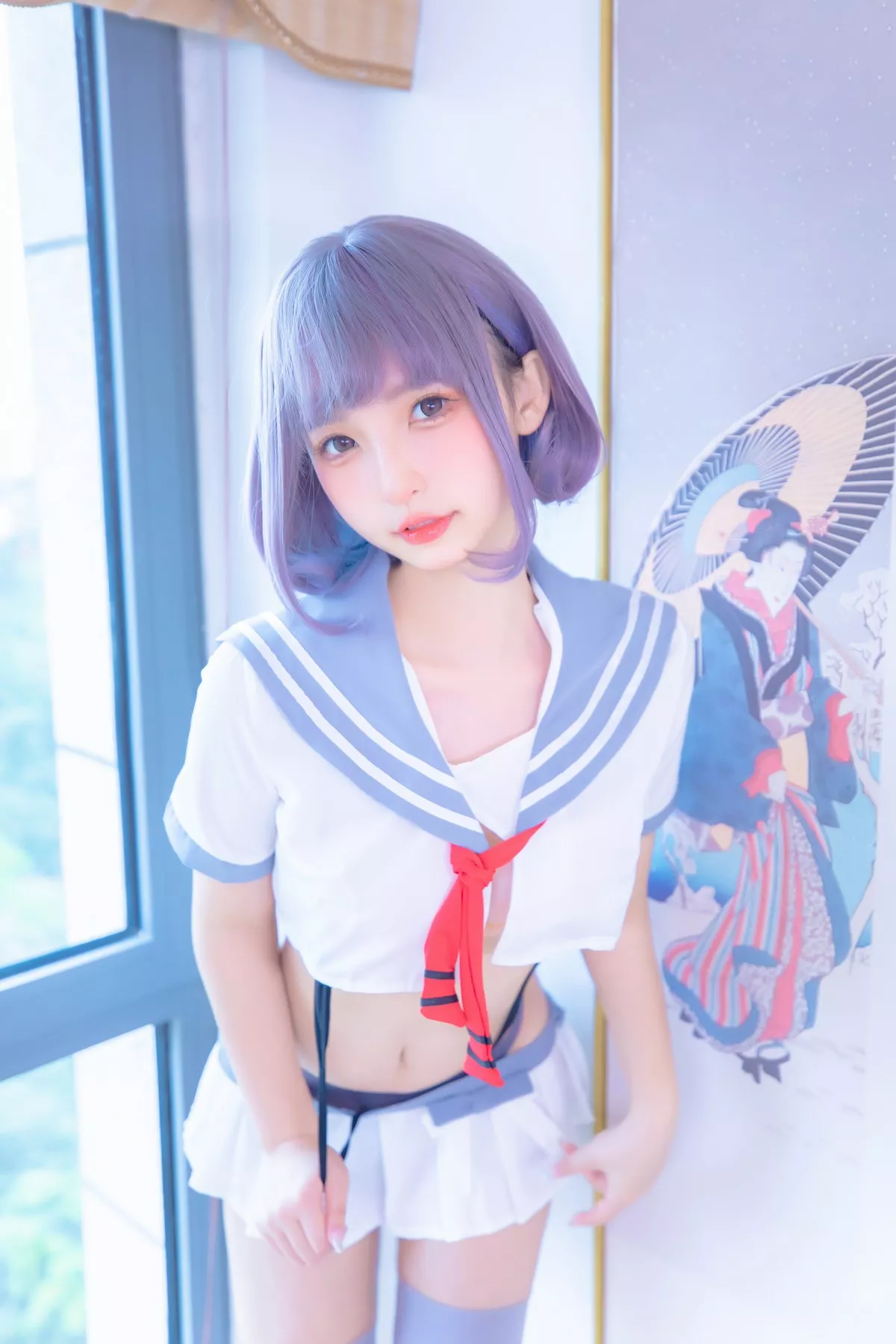 萝莉美女神楽坂真冬灰丝JK主题私房性感超短JK服饰配灰丝袜秀美腿诱惑写真75P
