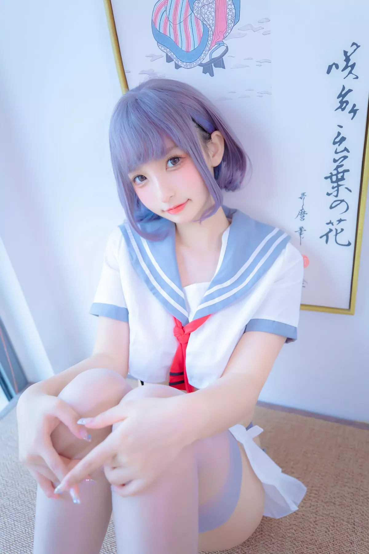 萝莉美女神楽坂真冬灰丝JK主题私房性感超短JK服饰配灰丝袜秀美腿诱惑写真75P