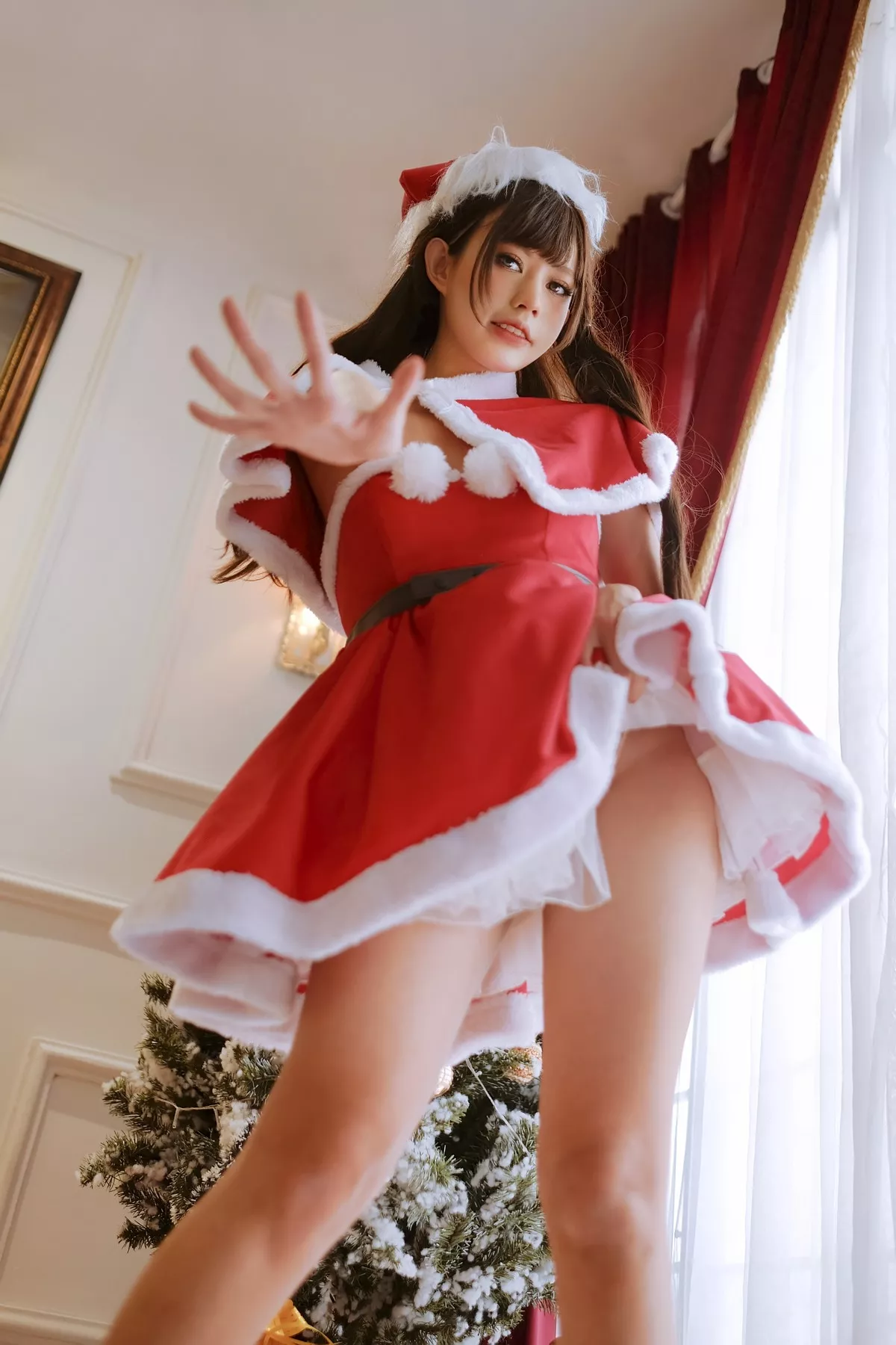 网络美女PingPing-Chizuru主题私房床上性感粉色吊带睡衣秀惹火身材诱惑写真52P