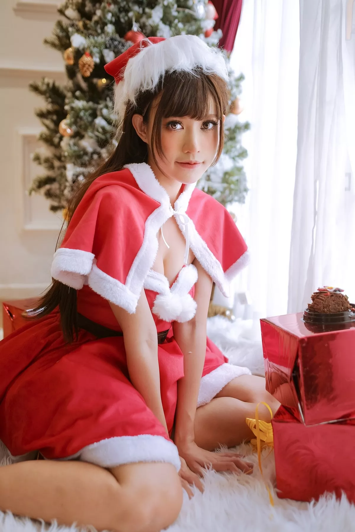 网络美女PingPing-Chizuru主题私房床上性感粉色吊带睡衣秀惹火身材诱惑写真52P