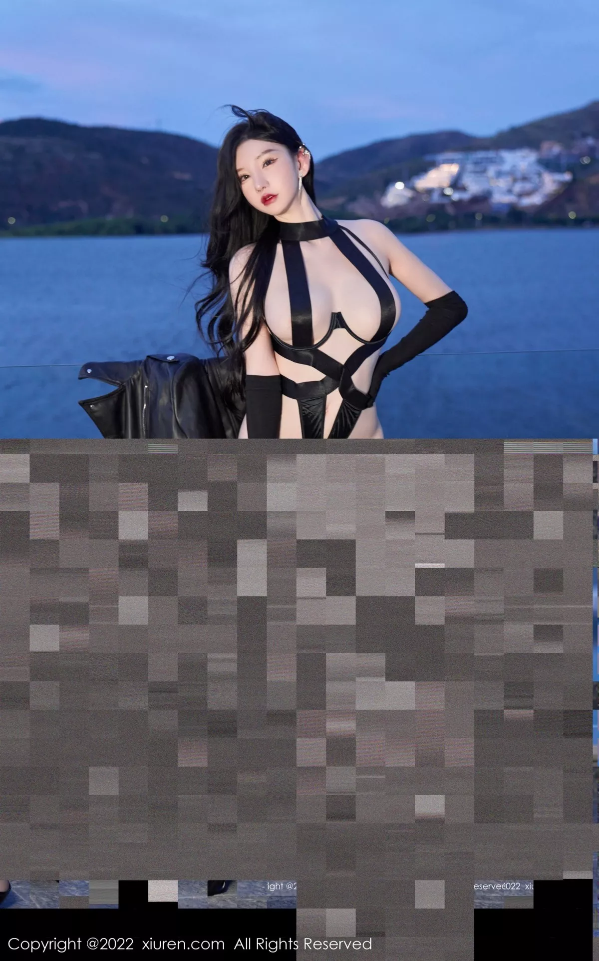 XiuRen第5433期_女神周于希Sally心愿旅拍半脱露性感黑色情趣内衣撩人诱惑写真73P