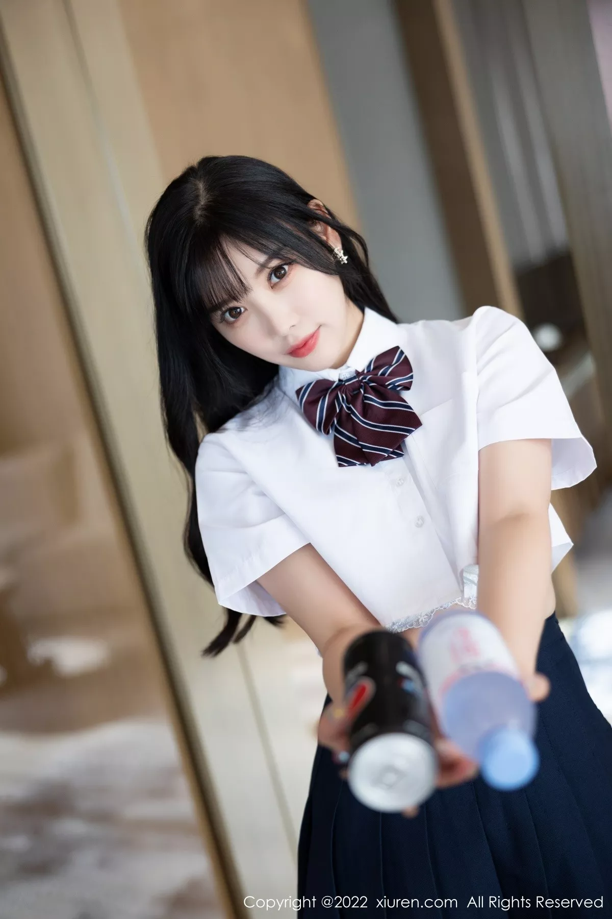 XiuRen第5338期_女神杨晨晨Yome清爽学妹制服露蕾丝内衣秀完美身材诱惑写真82P