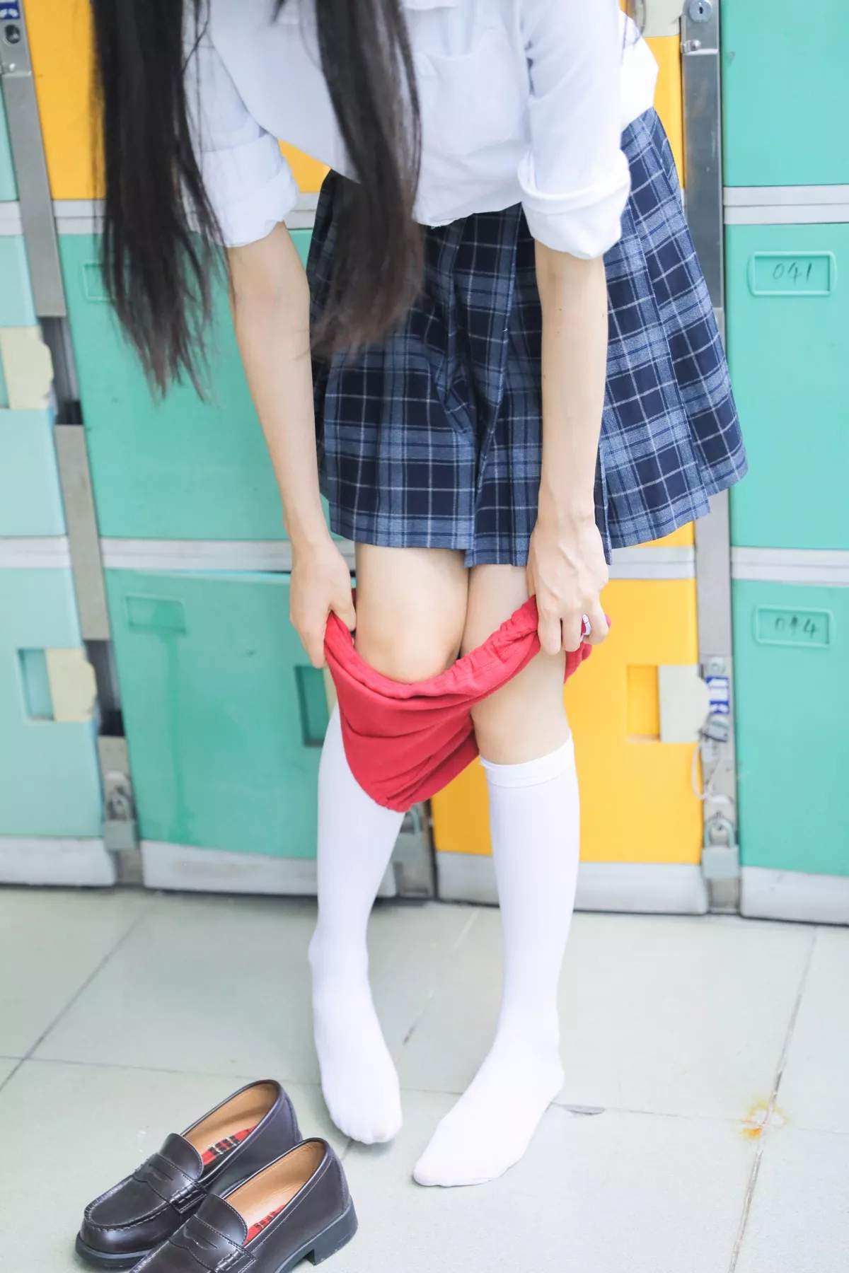 萌系小姐姐木绵绵OwO上体育课啦主题户外性感学妹JK+体育课运动服迷人写真59P