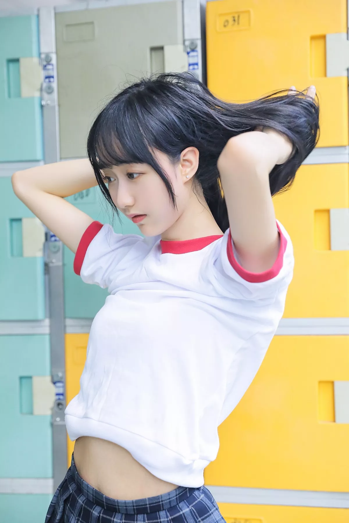 萌系小姐姐木绵绵OwO上体育课啦主题户外性感学妹JK+体育课运动服迷人写真59P