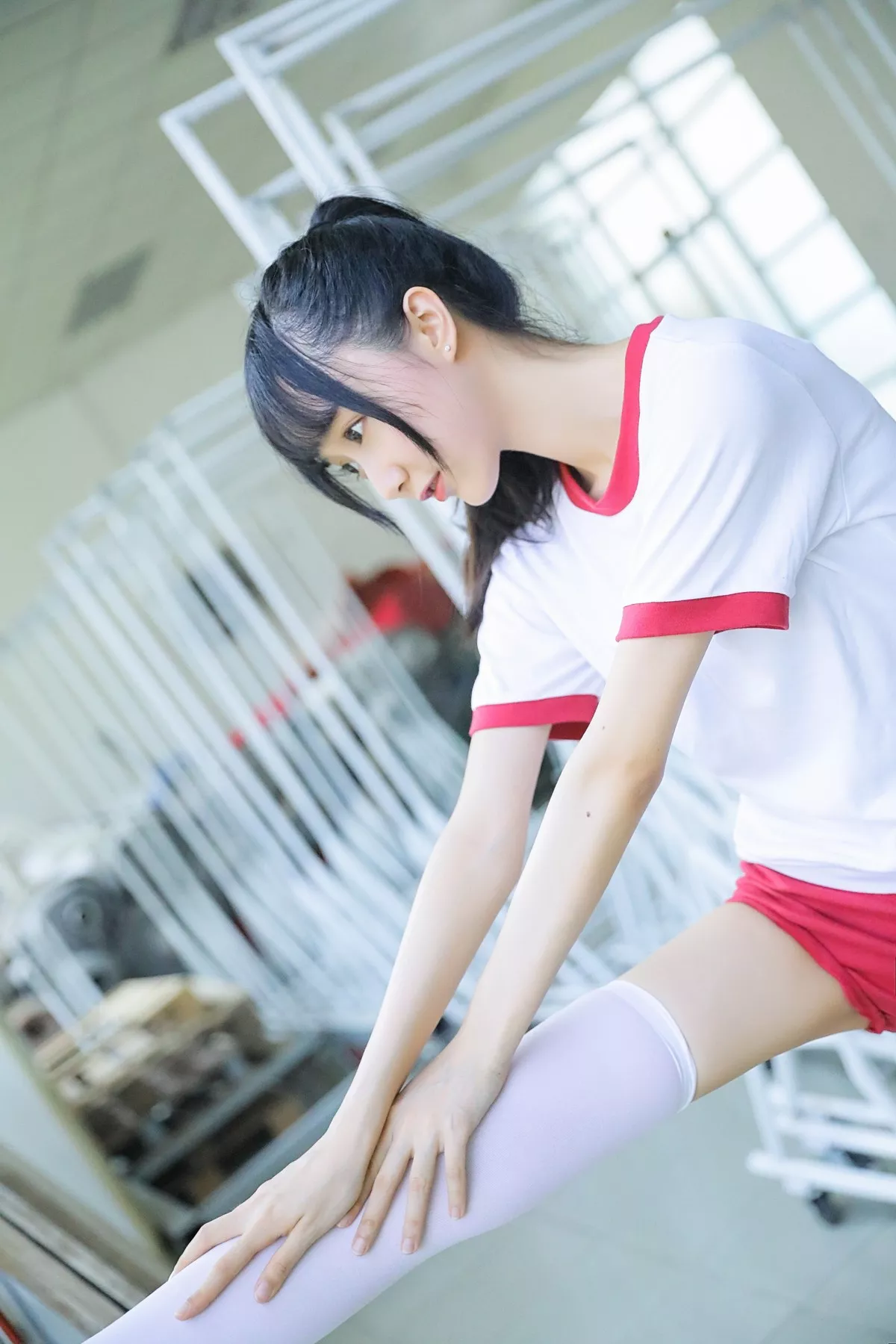 萌系小姐姐木绵绵OwO上体育课啦主题户外性感学妹JK+体育课运动服迷人写真59P