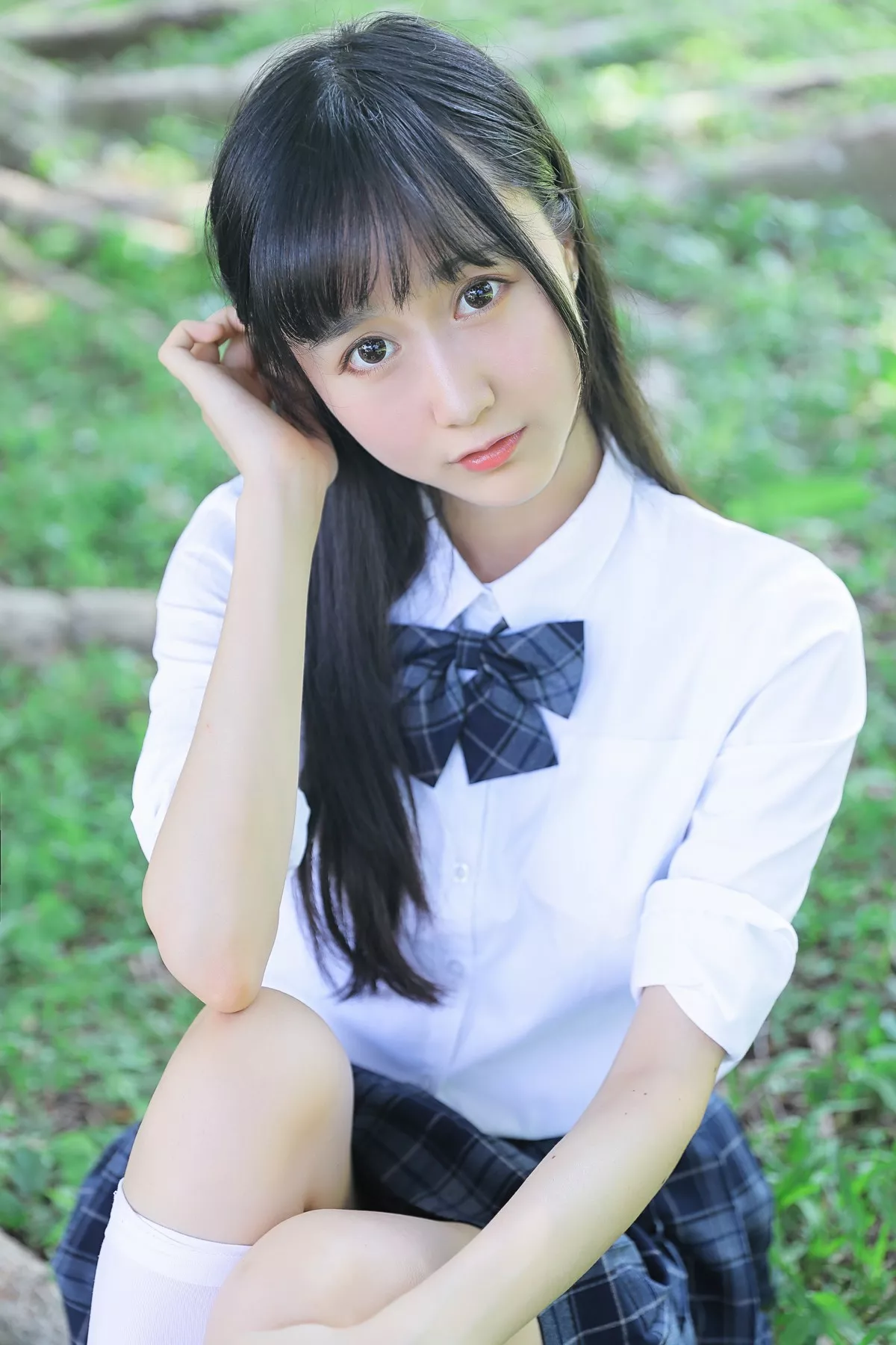 萌系小姐姐木绵绵OwO上体育课啦主题户外性感学妹JK+体育课运动服迷人写真59P