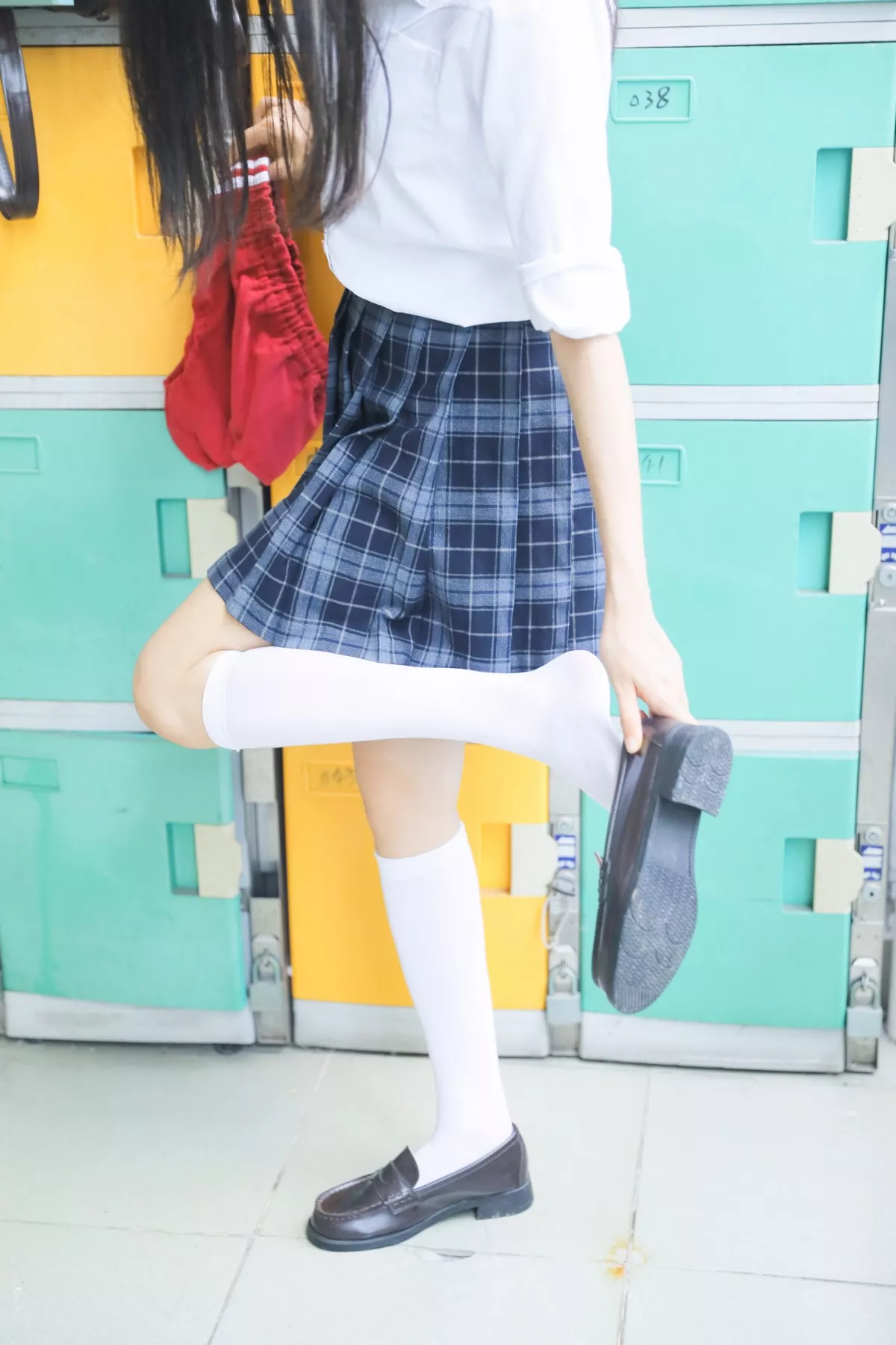 萌系小姐姐木绵绵OwO上体育课啦主题户外性感学妹JK+体育课运动服迷人写真59P